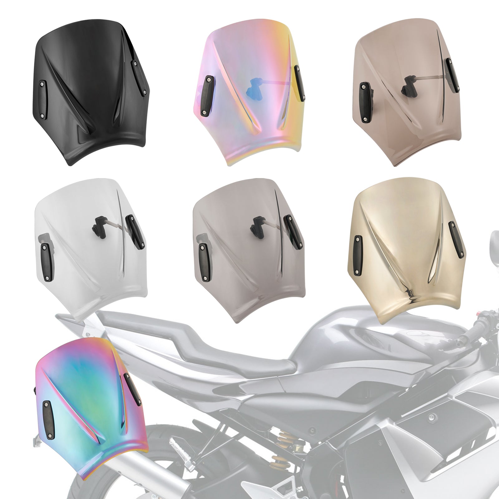 Motorfiets met 22mm/7/8" stuur Windscherm Windscherm Universeel