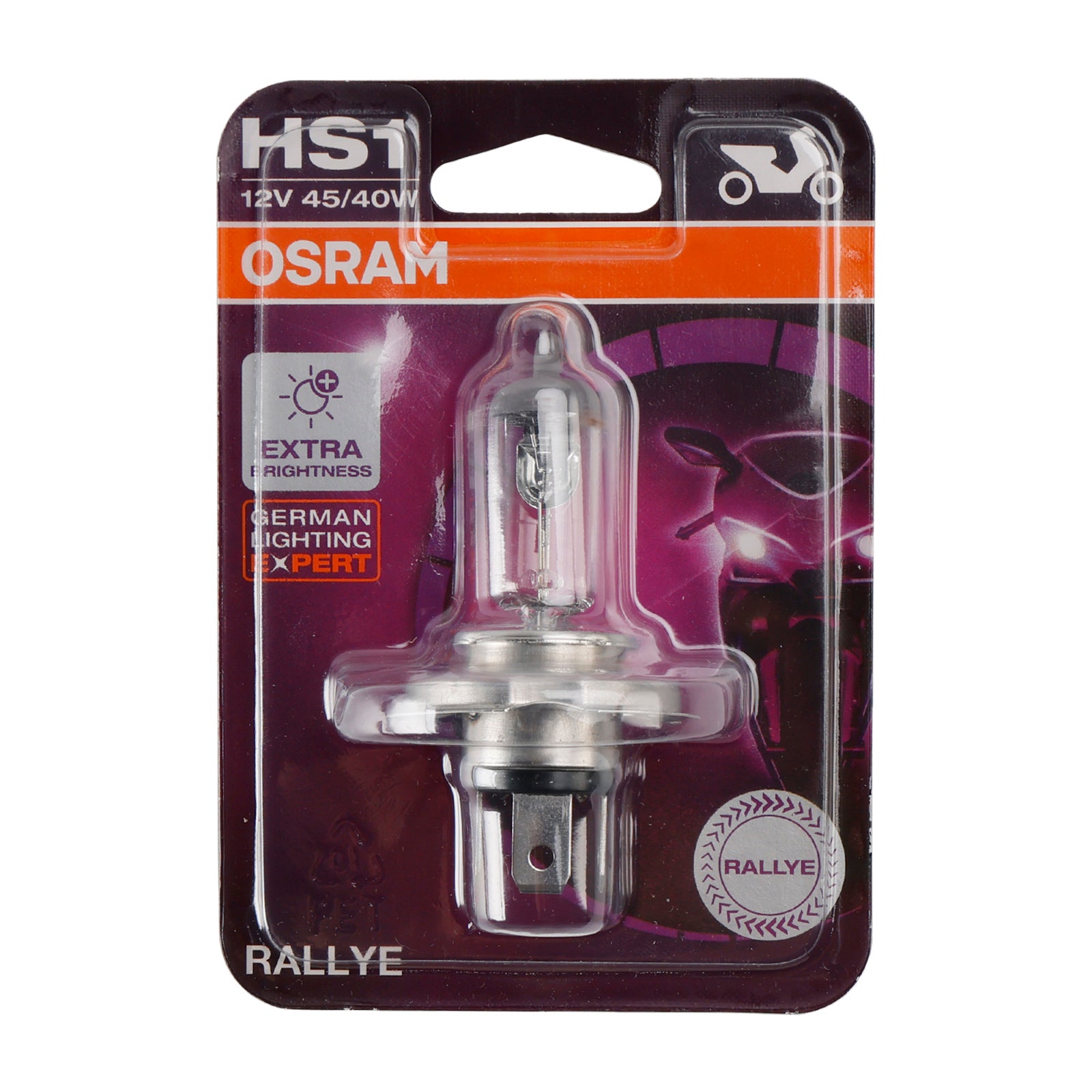 Lâmpada de motocicleta Rallye HS1 62185RL PX43T 12V 45/40W para osram