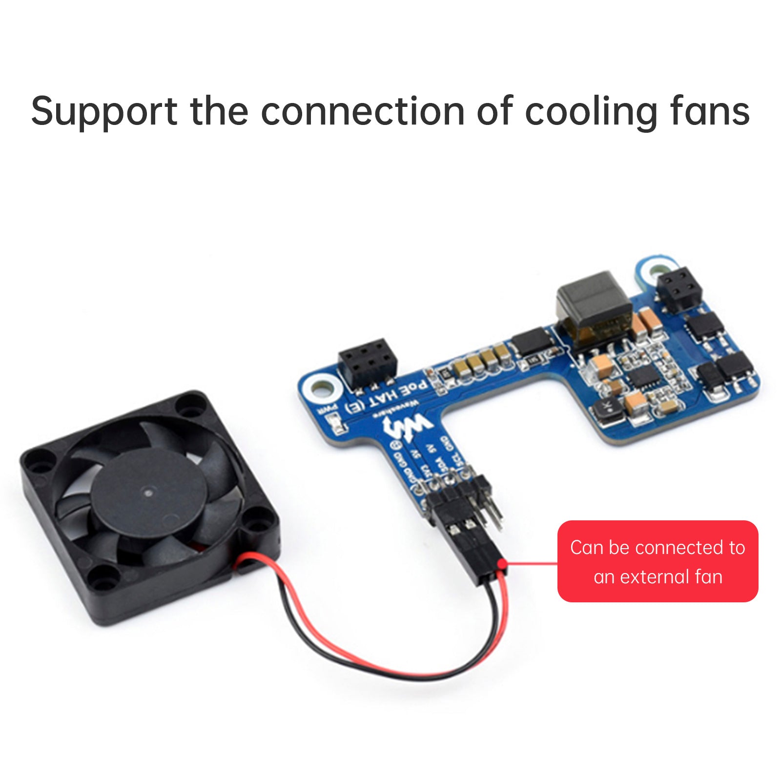 Raspberry Pi 4B/3B+ Ethernet-voeding Uitbreidingskaart Poe-voeding