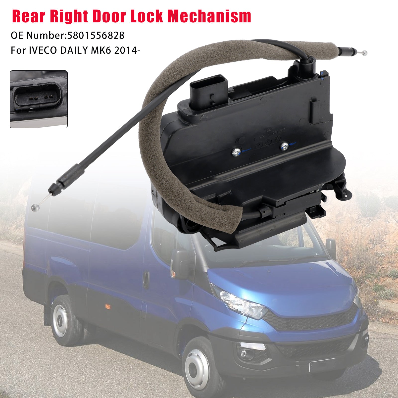 2014-up Rear IVECO DAILY MK6 Right Door Lock Mechanism 5801556828