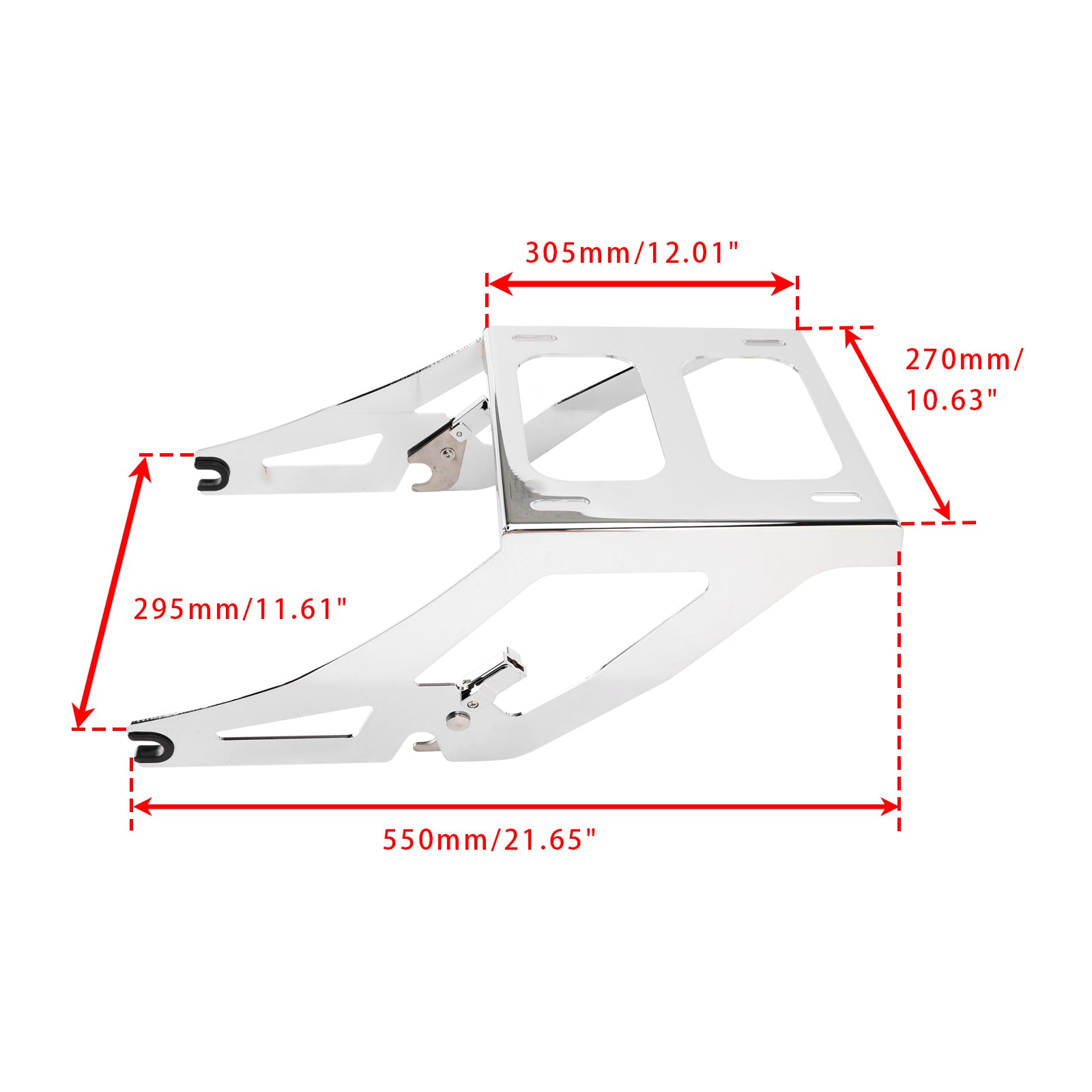 2018-2020 Softail Low Rider FXLR SUPPORT DE MONTAGE DÉTACHABLE 2-UP TOUR PACK CHROME