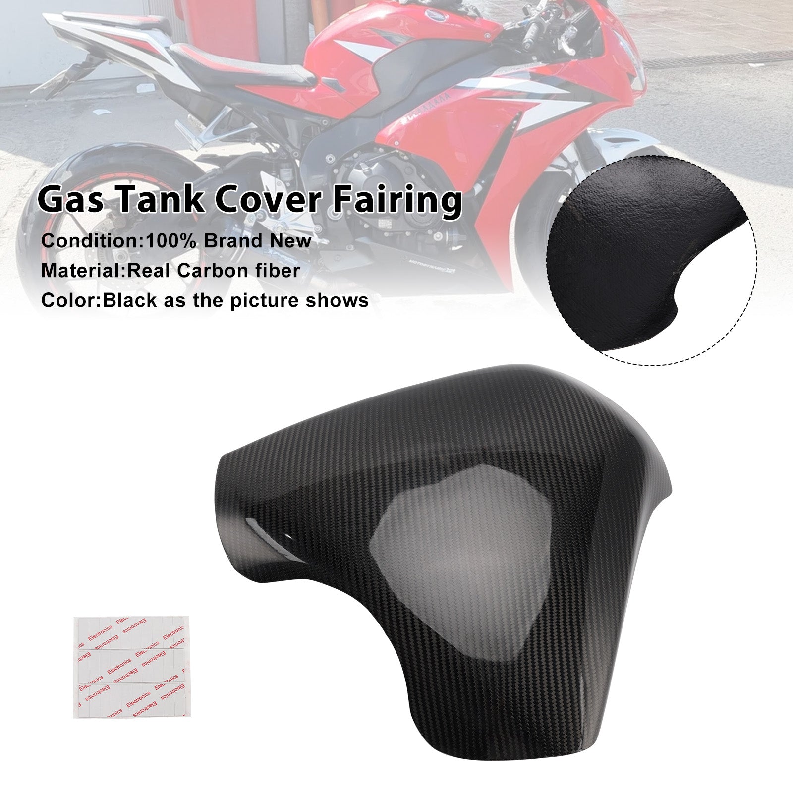 2012-2016 Honda CBR1000RR Tanklock av riktig kolfiber