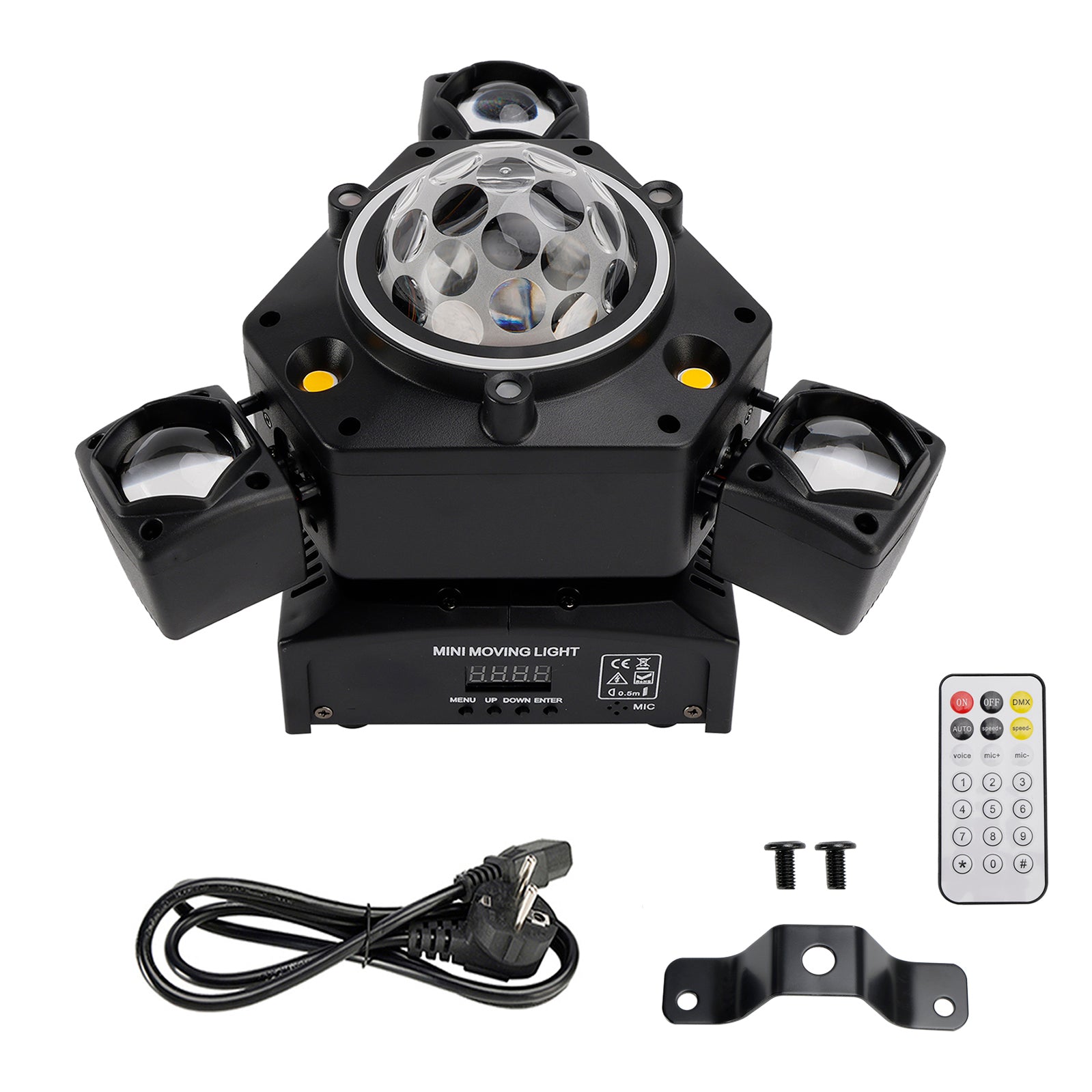 Three Head LED Stage Light Beam Moving Head Light With Laser DJ Disco Party