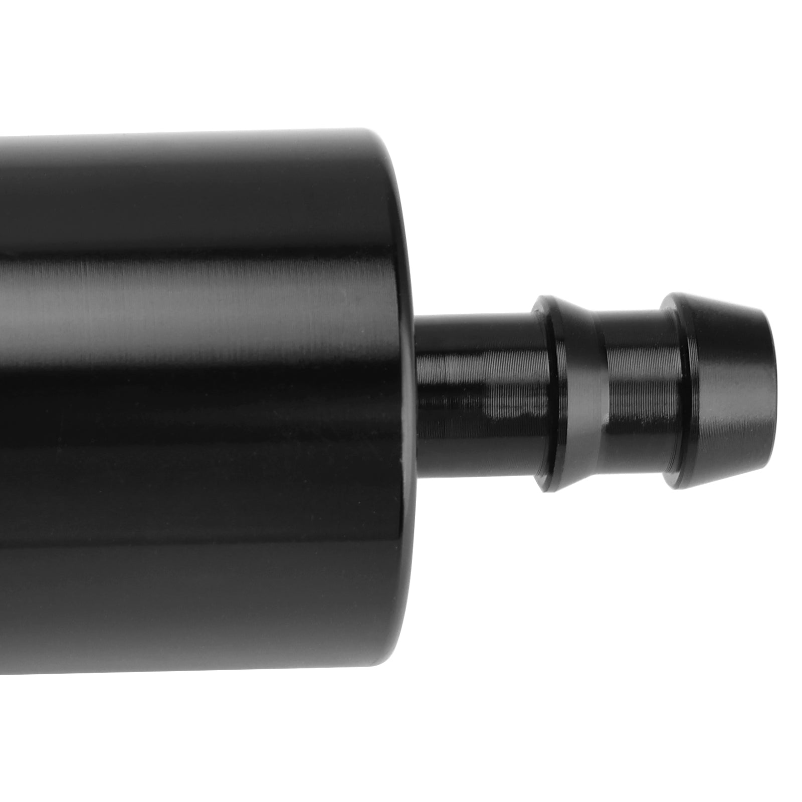 Black Inline EFI Fuel Systems Filter Adapter 3/8" Barb With 30 Micron Filter Element