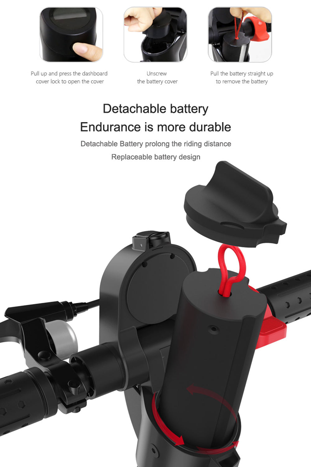 8.5" Opvouwbare elektrische scooter 350W, bereik 45 km voor woon-werkverkeer in de stad voor volwassenen