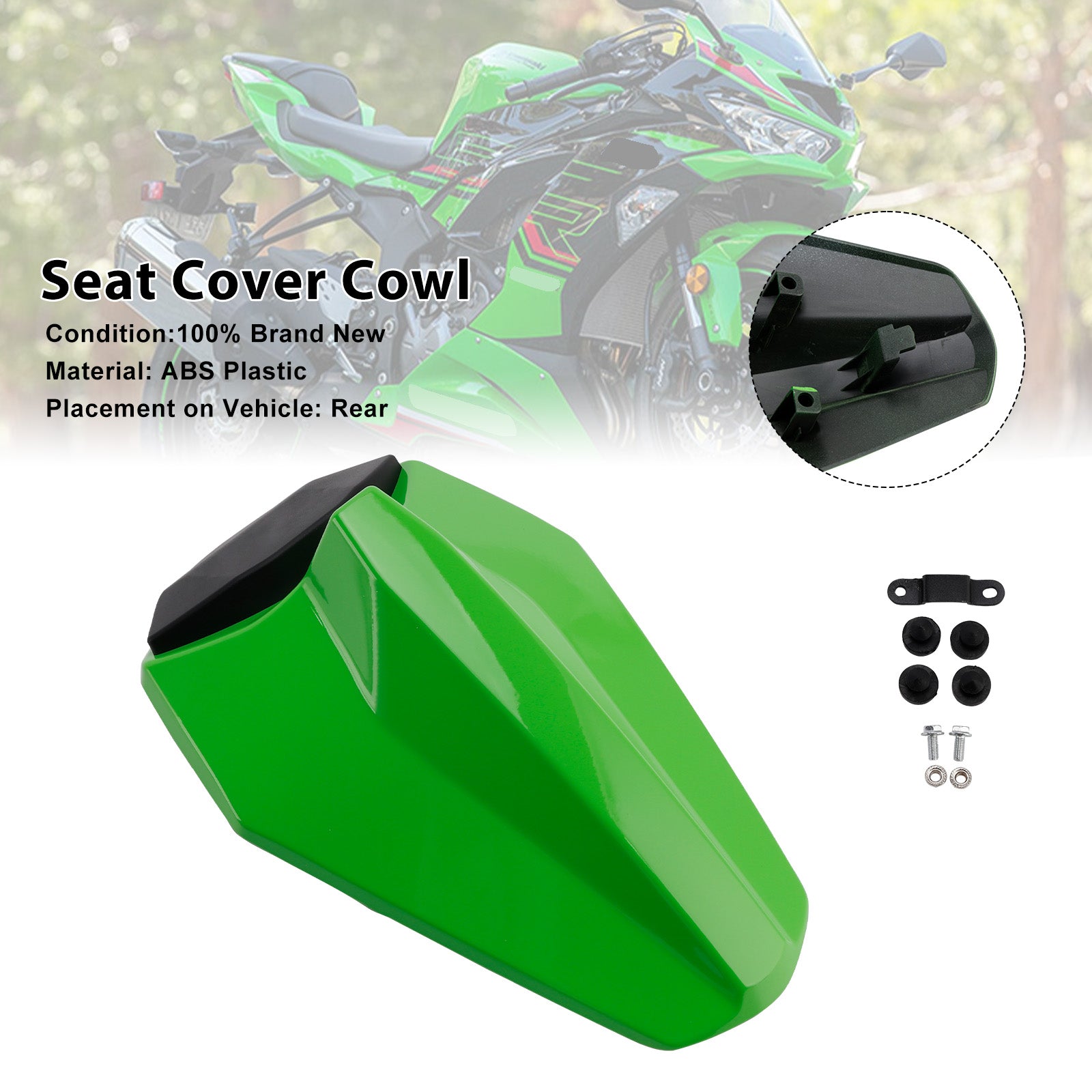 Racing Tail Rear Seat Fairing Cowl for Kawasaki ZX25R ZX4R ZX4RR 20-25