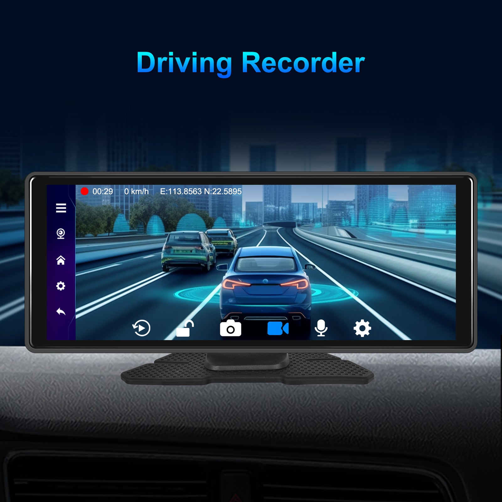 10.26"Bluetooth autonavigatie CarPlay HD groot touchscreen recorder AHD-camera