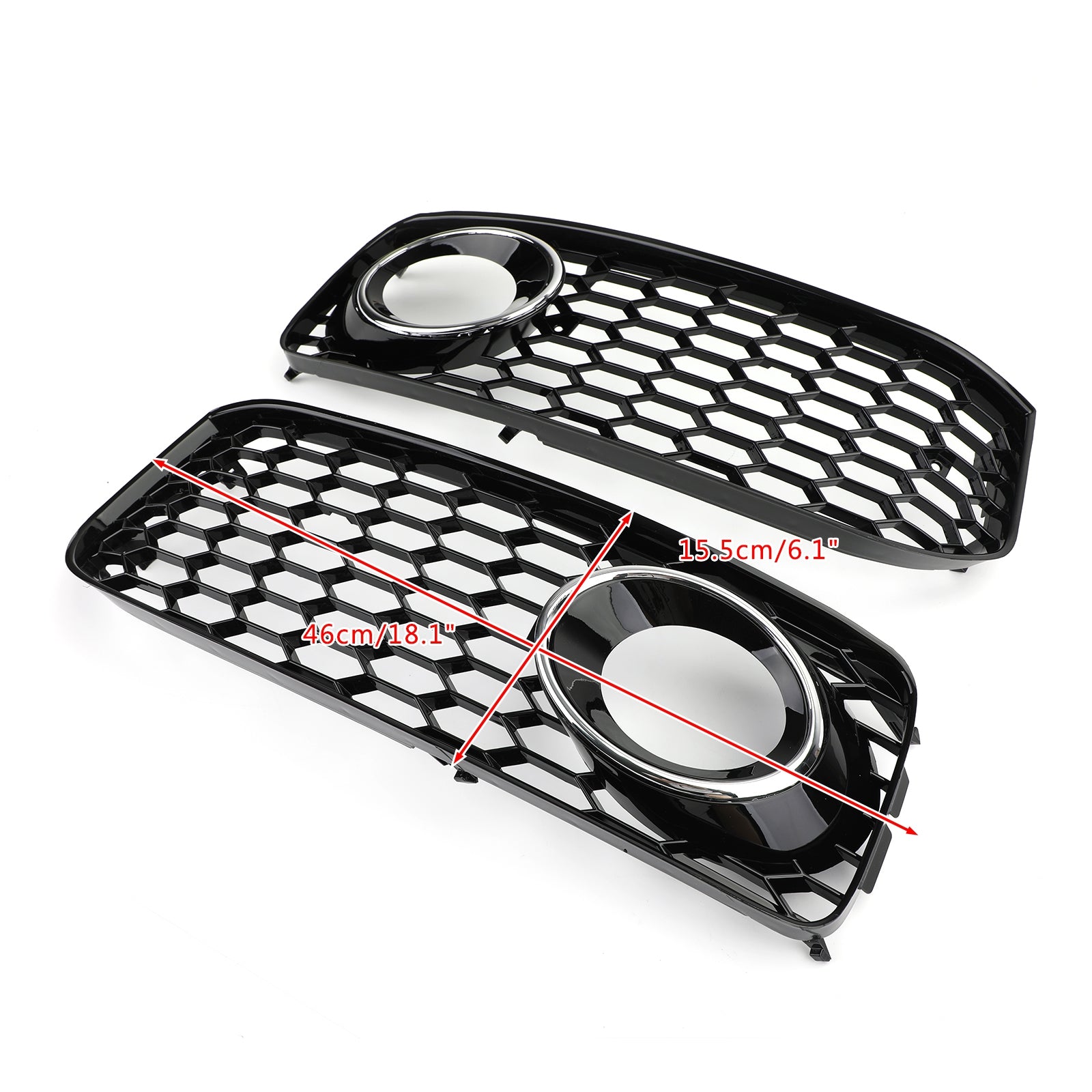 2008-2012 Audi A5 S-Line/S5 B8 RS5 Style Honeycomb Fog Light Grille Grill 8T0 807 681 B