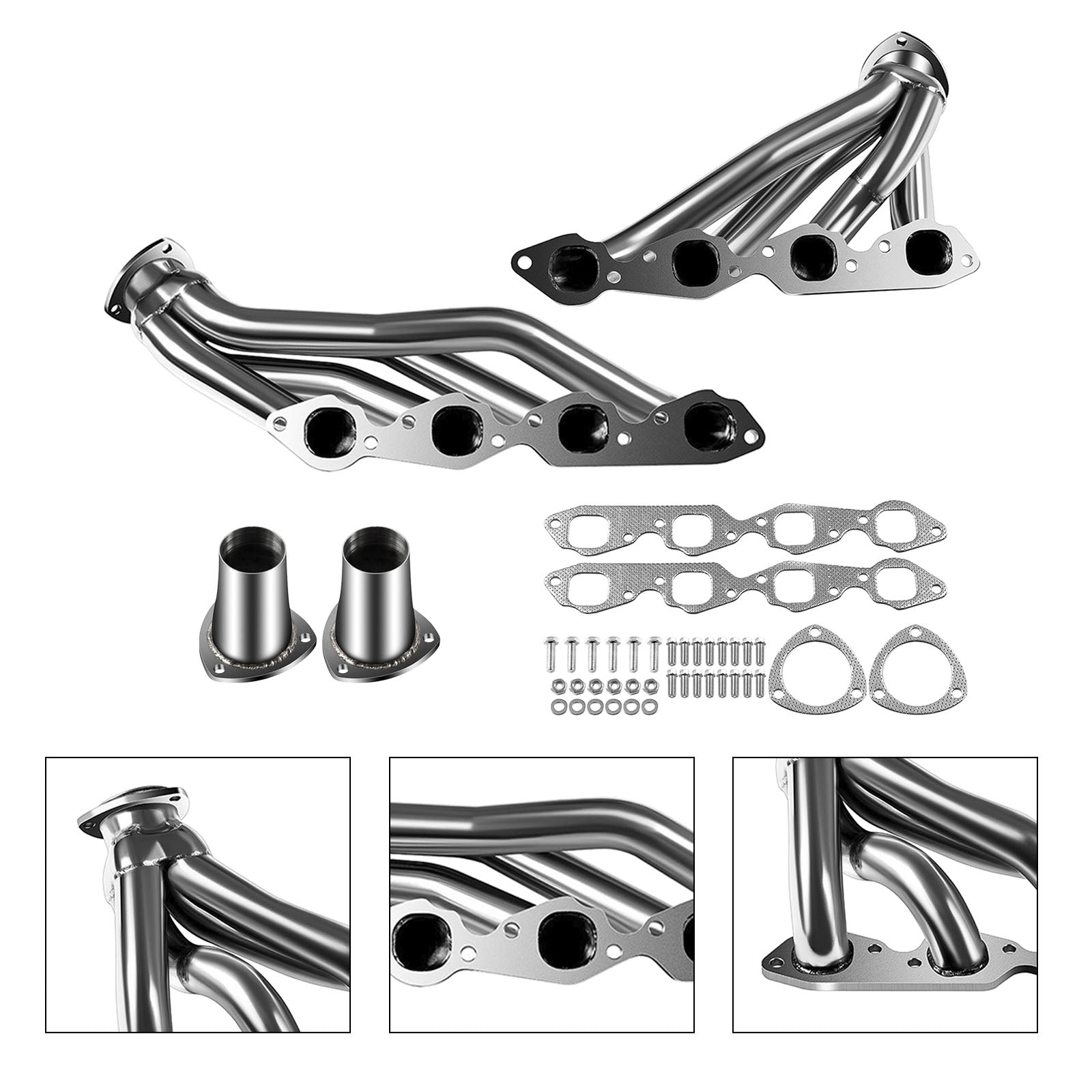 Cabeçalhos de curto de escape FIT CHEVY BEL AIR 1971-1972 FIT BISCAYNE 6.6L