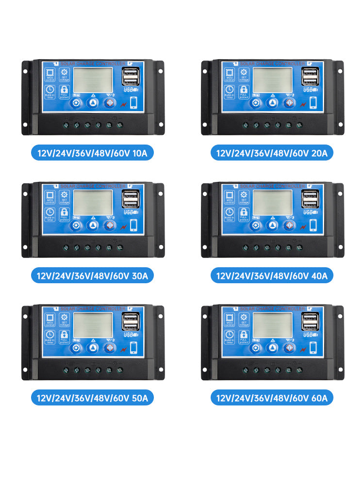 12V-60V PWM Solar Controller Weergave huidige zonne-straatverlichting Controle 0V Start