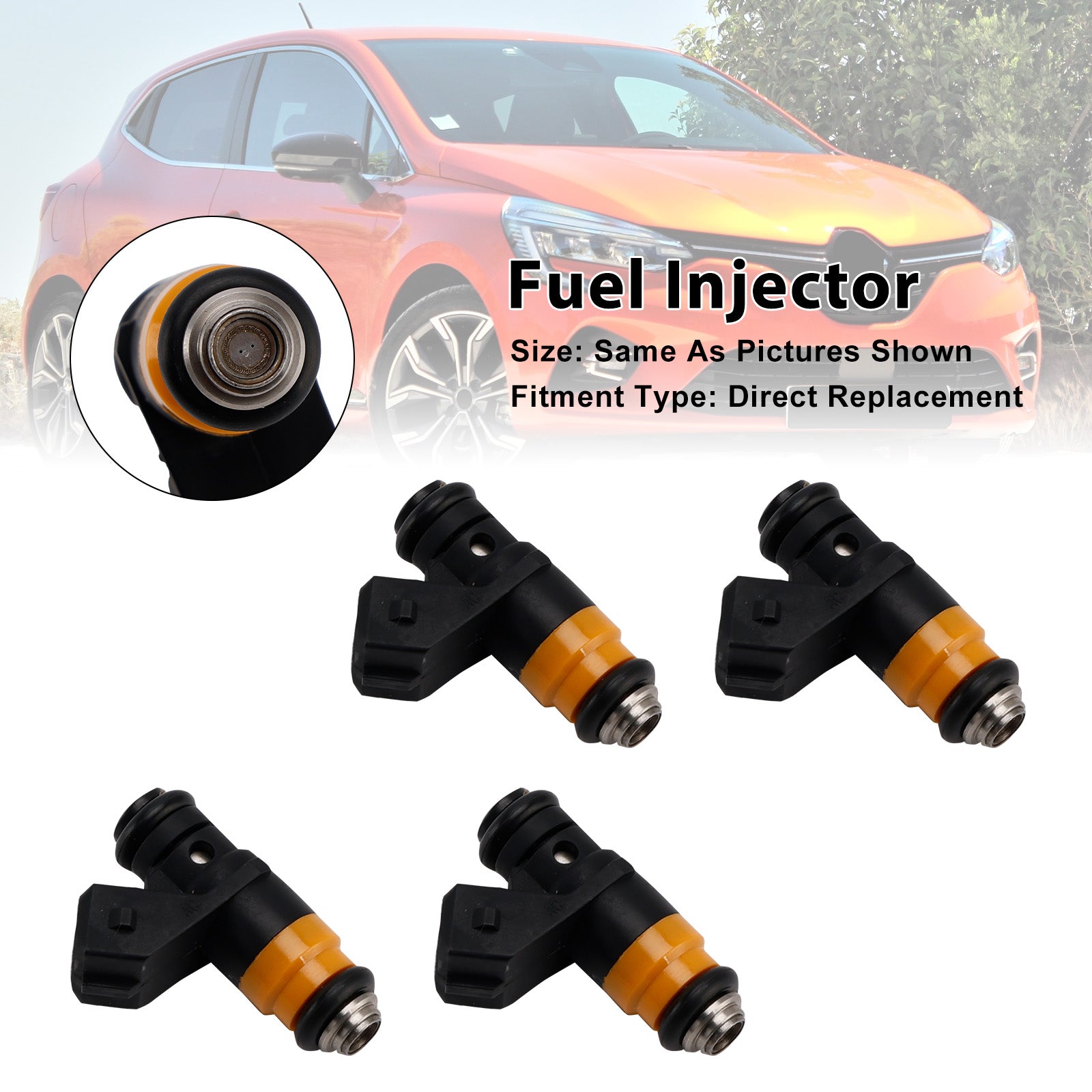 Injecteur de carburant pour Renault Clio 2 Megane 2 Scenic 2 1.4/1.6 16V H029611, 4 pièces