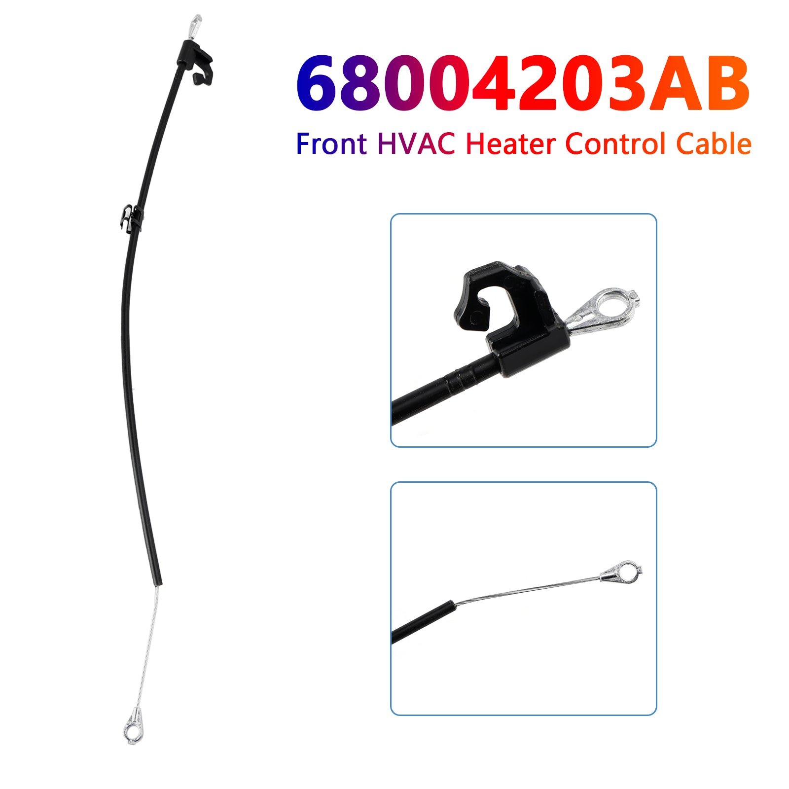 Front HVAC Heater Control Cable 68004203AB for Jeep Wrangler 2007-2010