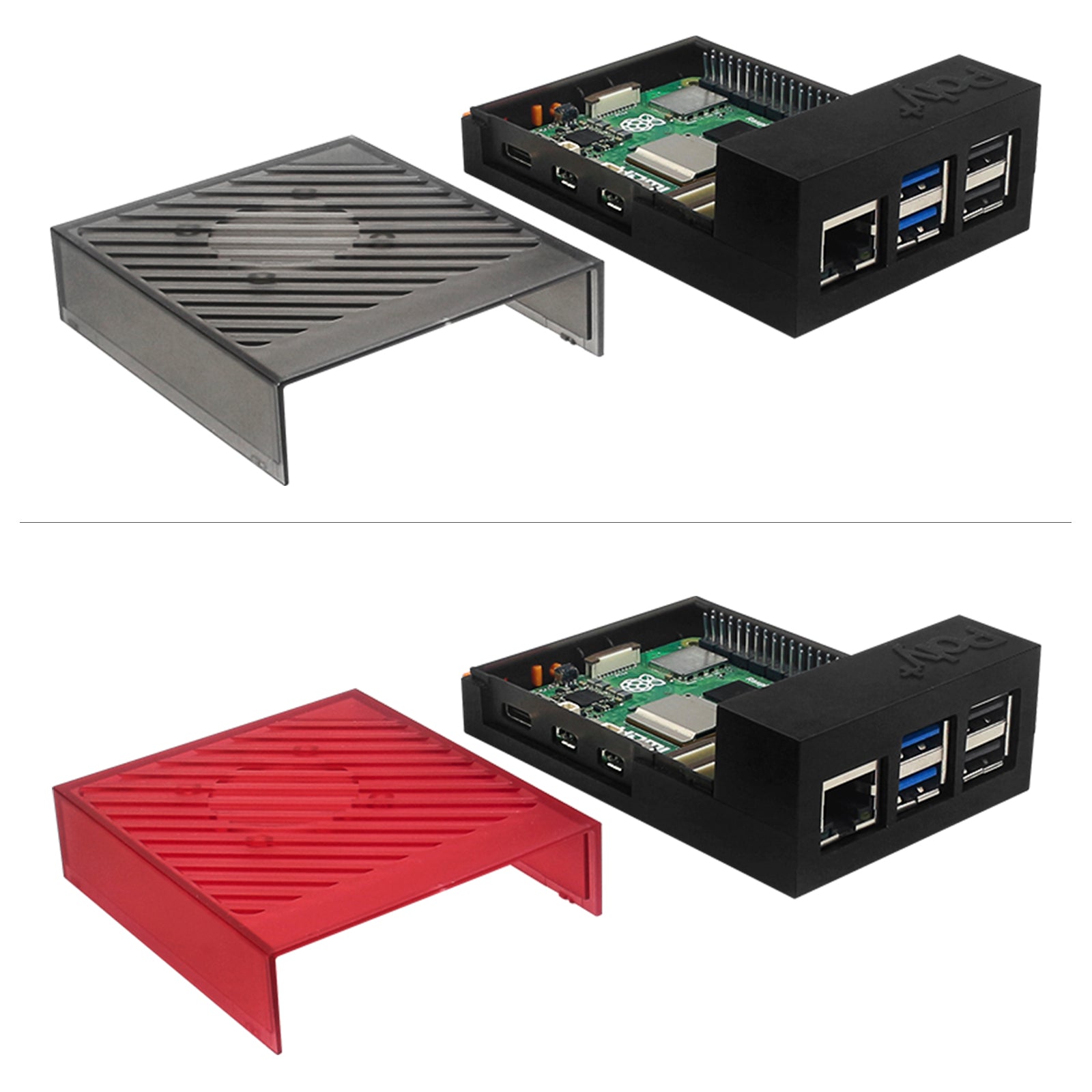 Raspberry Pi 5 POLY5+ behuizing Argon POLY 5+ doos Compatibel met PWM koelventilator ABS