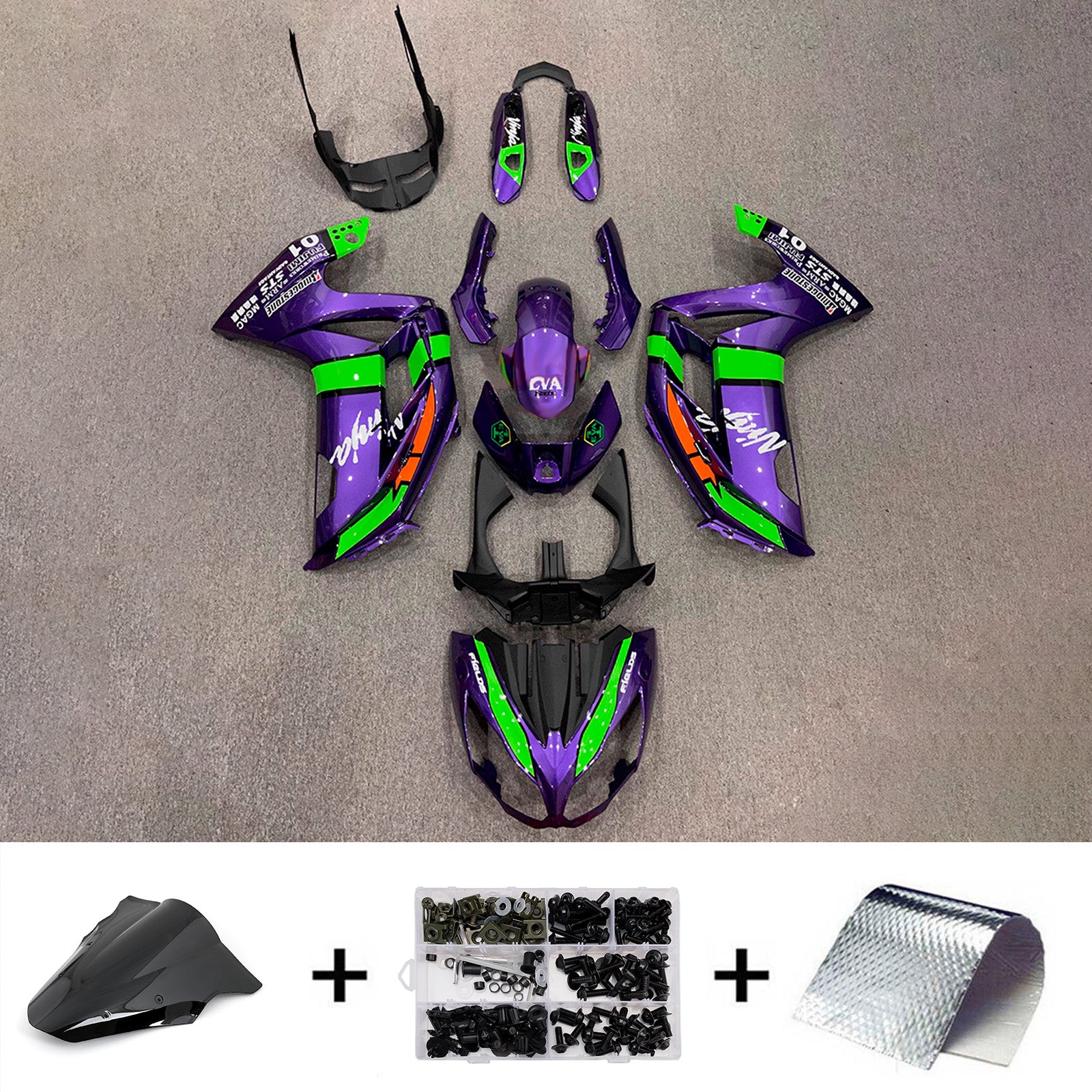 Injection Fairing Kit Bodywork Plastic ABS fit For Kawasaki ER-6F Ninja650 2012-2016