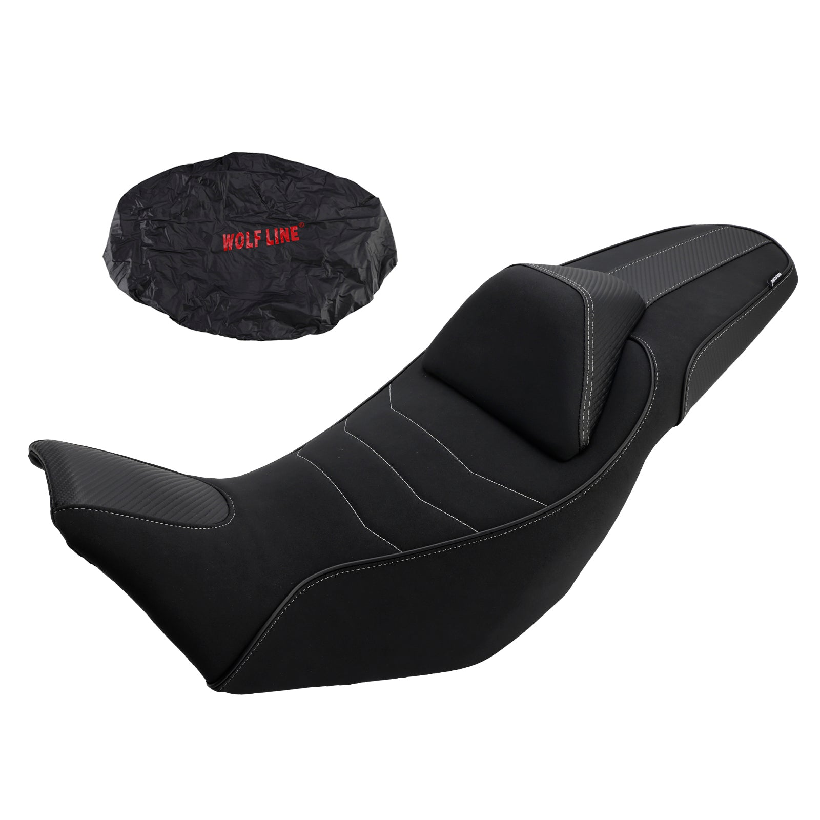 Complete Cushion Rider Passenger Seat +15Mm For Honda Nx400 Nx500 24-25 Red