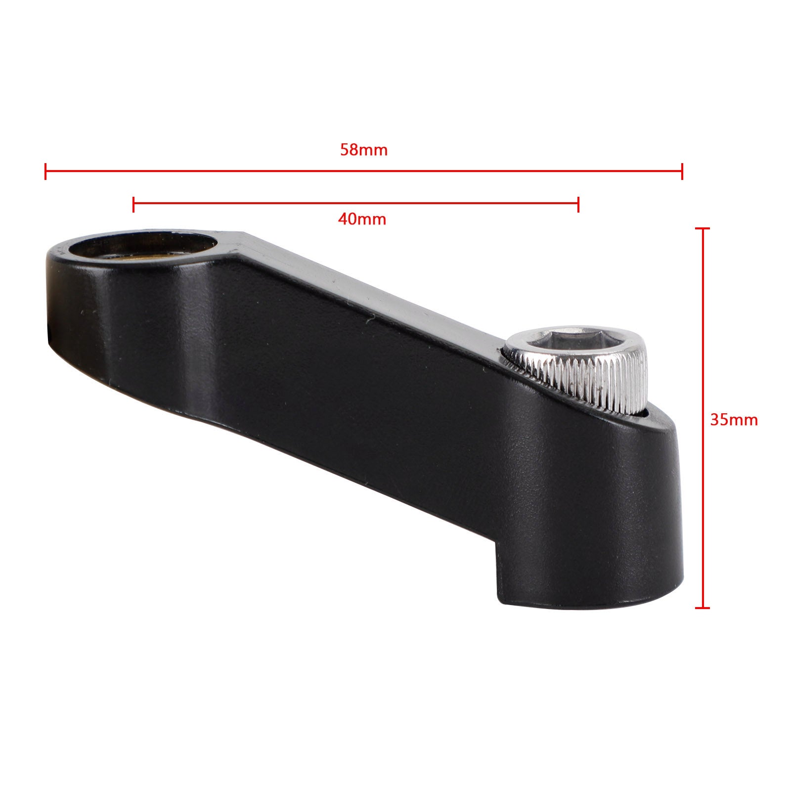 10 mm motocyklové plastové zrkadlo Riser Extender Adapter Moins Arm RH + LH Nám