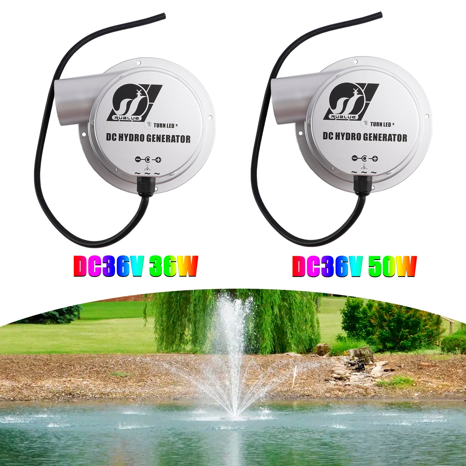 24V Waterstroom Turbine Hydro-elektrische Generator DC36V 36W/50W Wisselstroom Opwekking