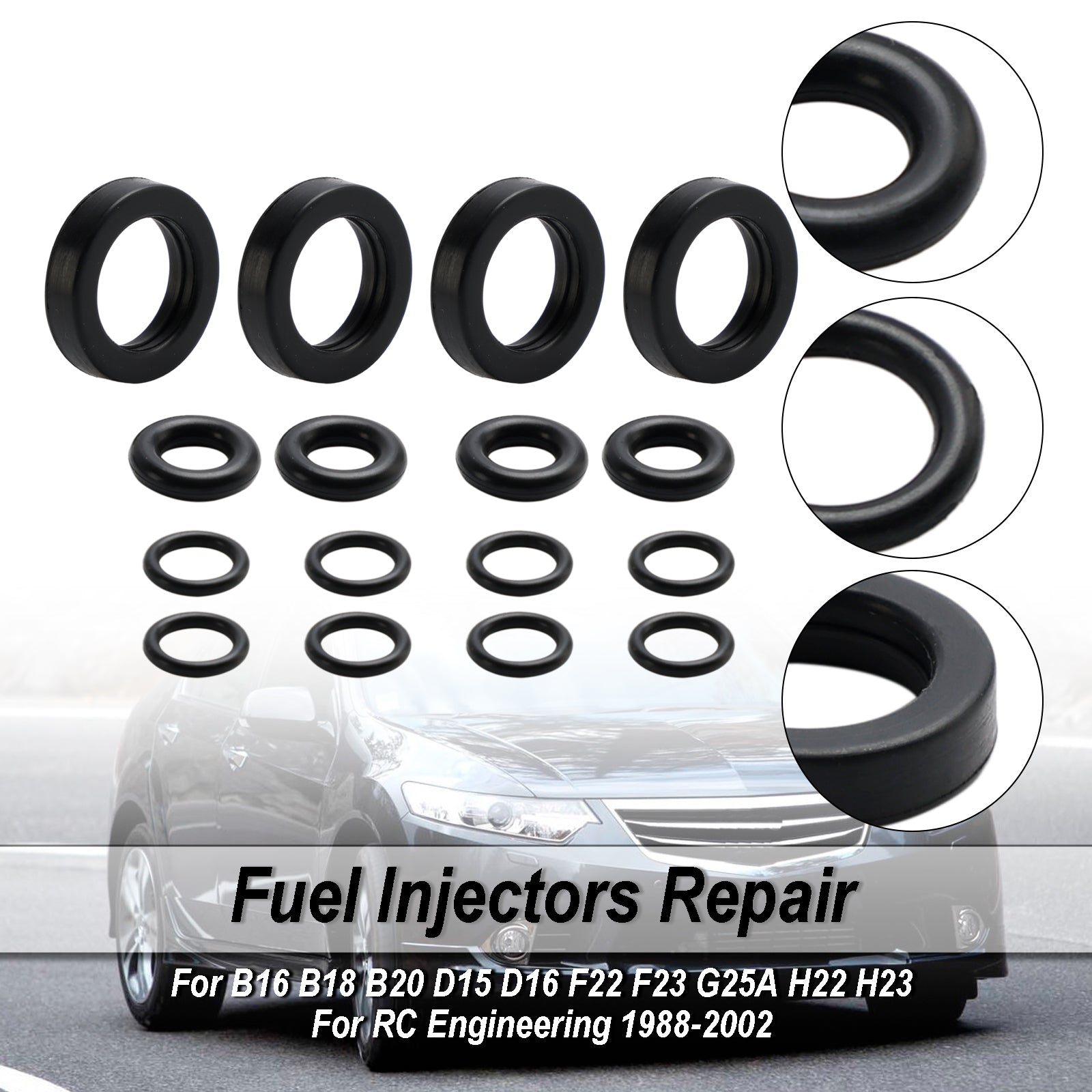 4 STKS Brandstofinjectorafdichting O-Ring Kit geschikt voor Honda Accord CRX Civic DelSol Prelude