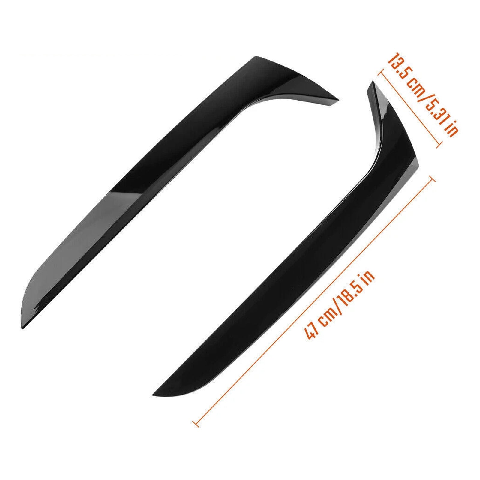 2009-2016 Audi A4 B8 Avant Glanzend zwart paar zijvleugelspoiler met achterruit