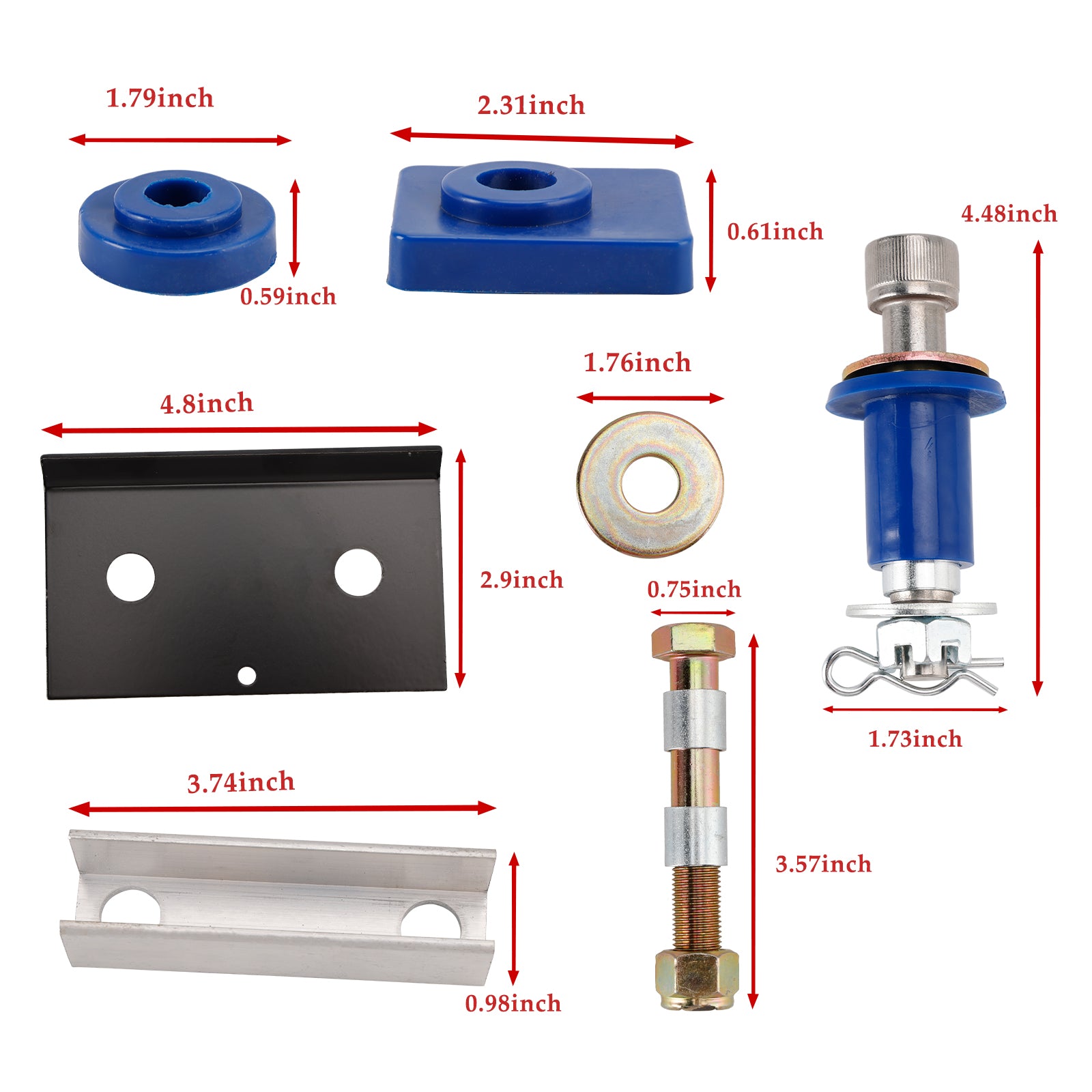 Hood Hinge Pivot Bushing Kit Montering Bolt 13-04154 Fit Peterbilt 357 378 379