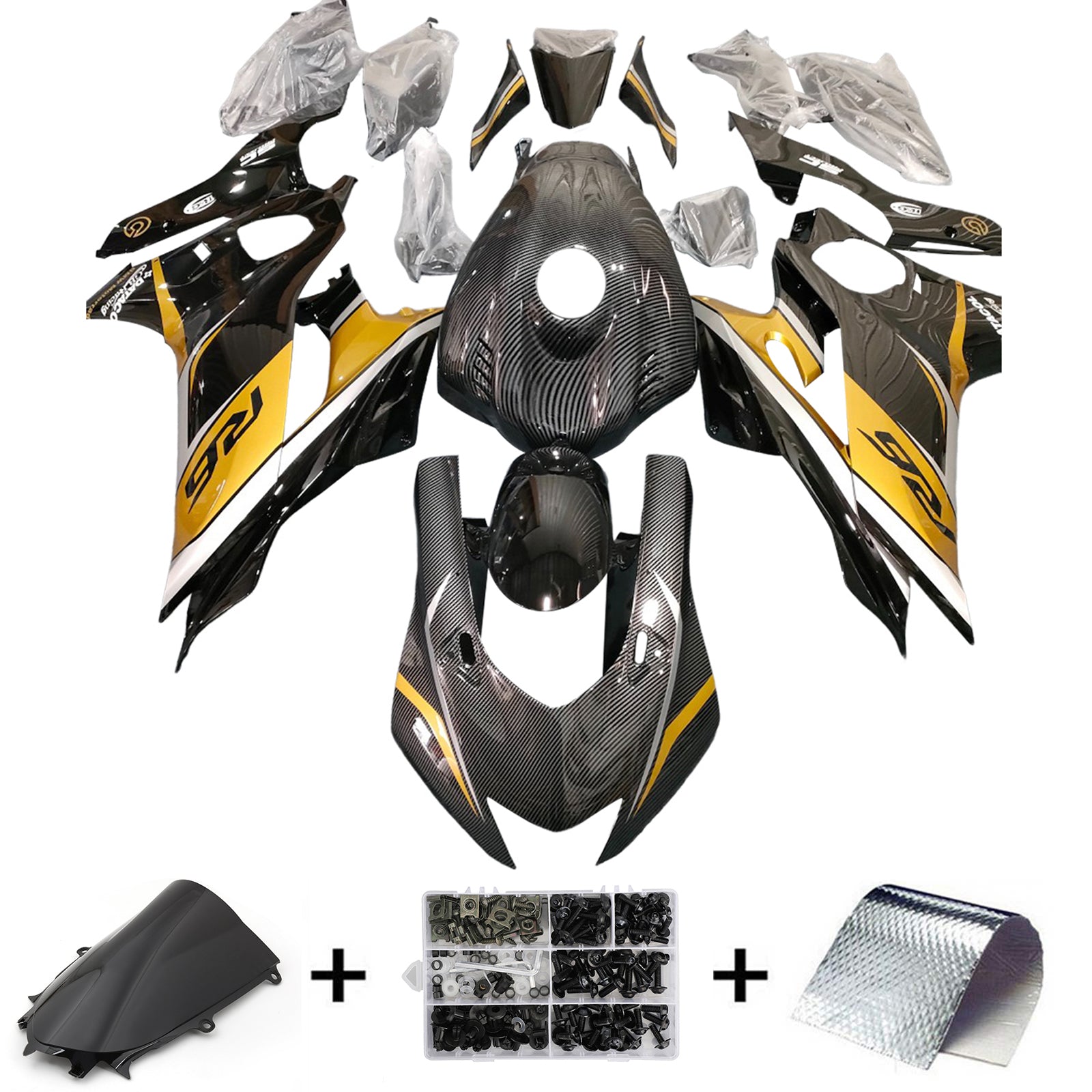 2017-2023 Yamaha YZF-R6 Kit de camerage d'injection Bodywork Plastic Abs