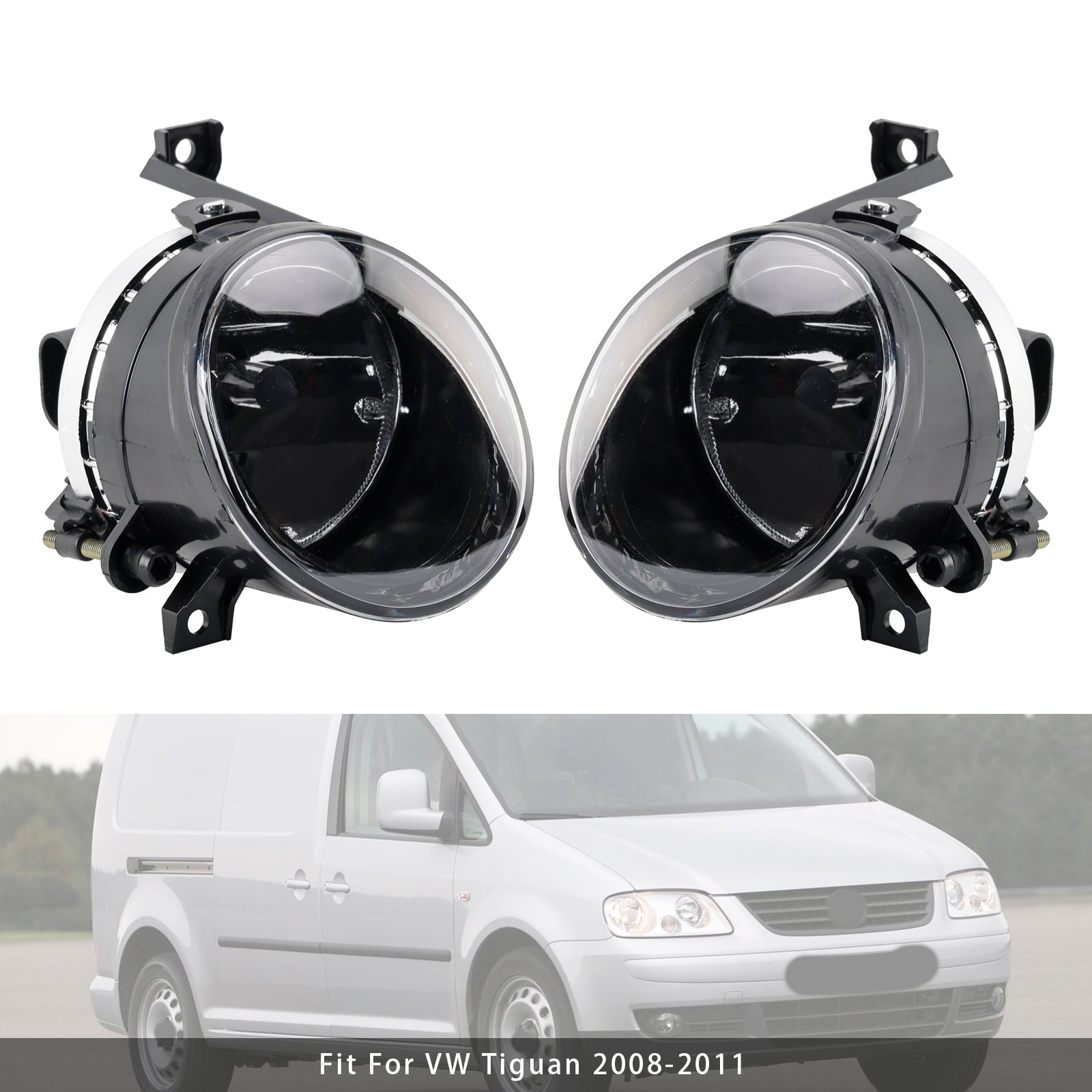 Pair Front Fog Light For Volkswagen Caddy 2004-2011 Touran 2003-2008