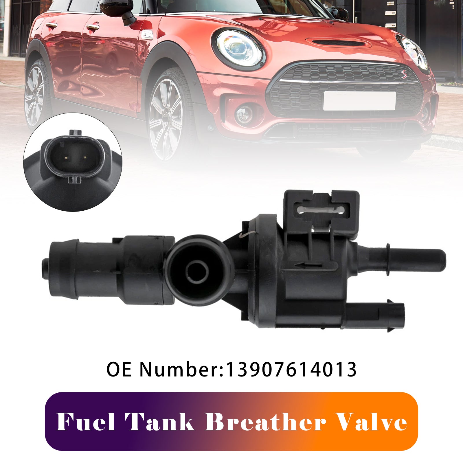 Vapor Canister Purge Solenoid 13907614013 för BMW X1 X2 228i M235i MINI 2.0L