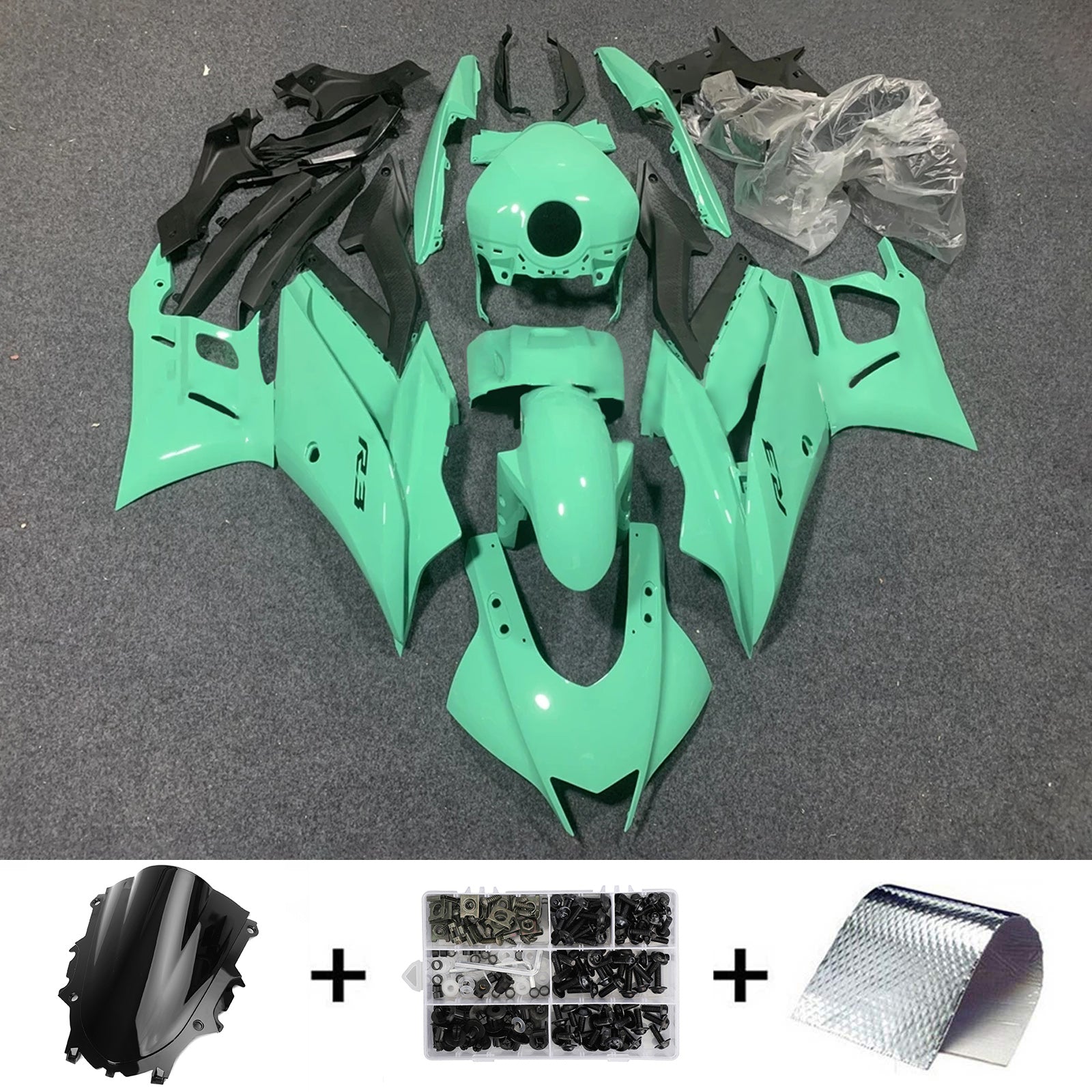 2019-2021 YAMAHA YZF-R3 R25 injektionsmässa kit Bodywork Plastic ABS