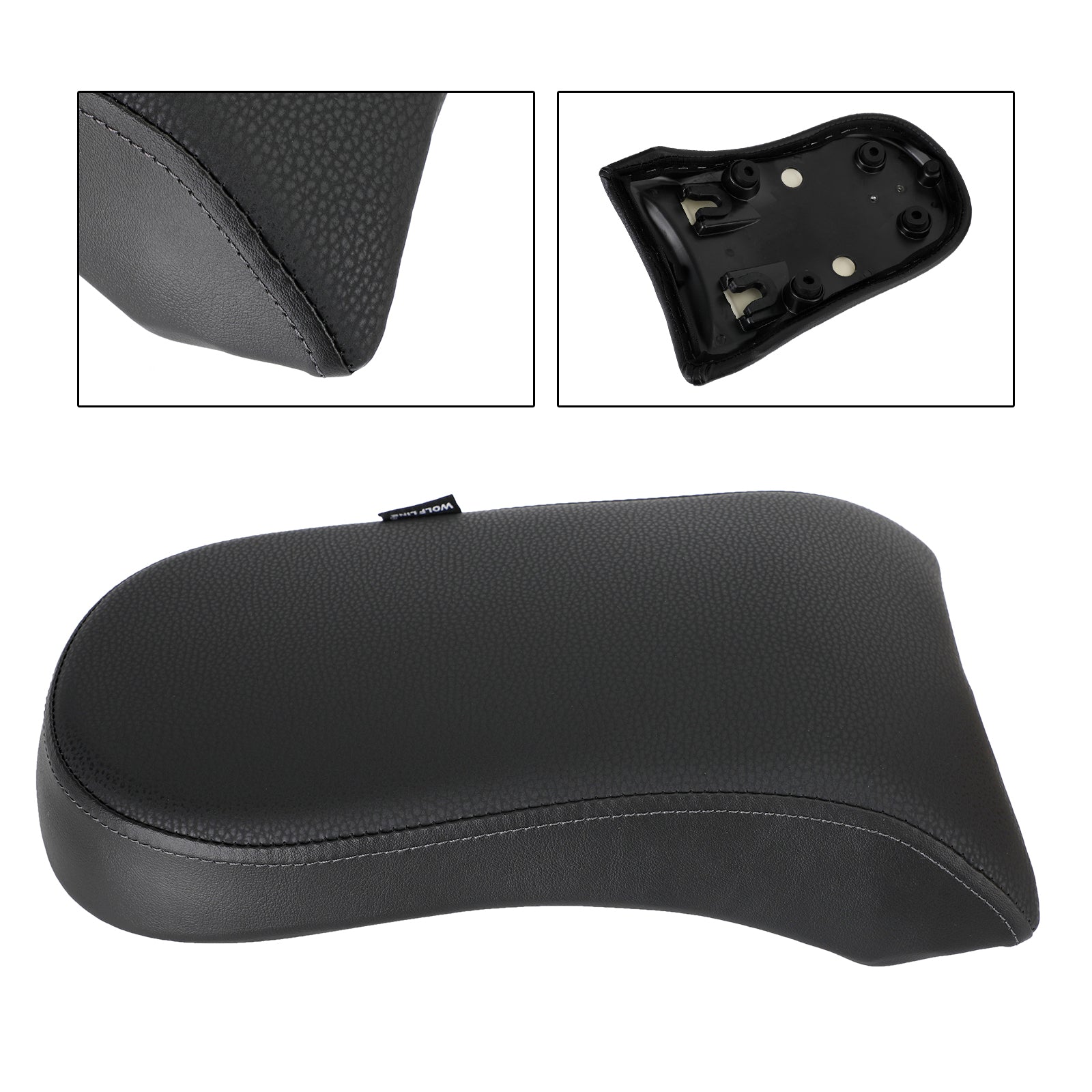 Almofada de passageiro traseiro Fisos pretos PU PUL para BMW R18 BIKES 2020-2022 2021