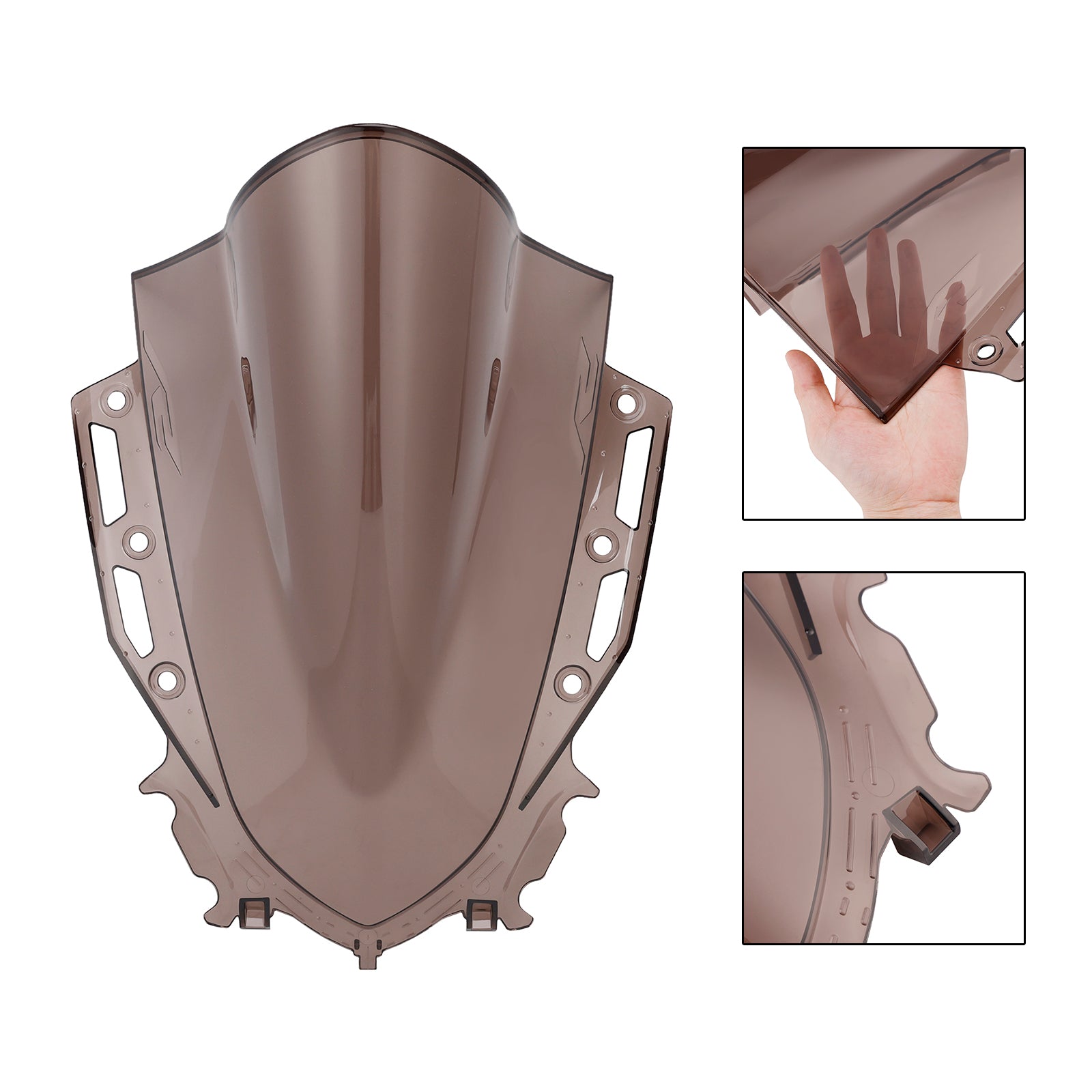 Černé sklo čelného skla vhodné pre Yamaha YZF R15 V4 2021-2024