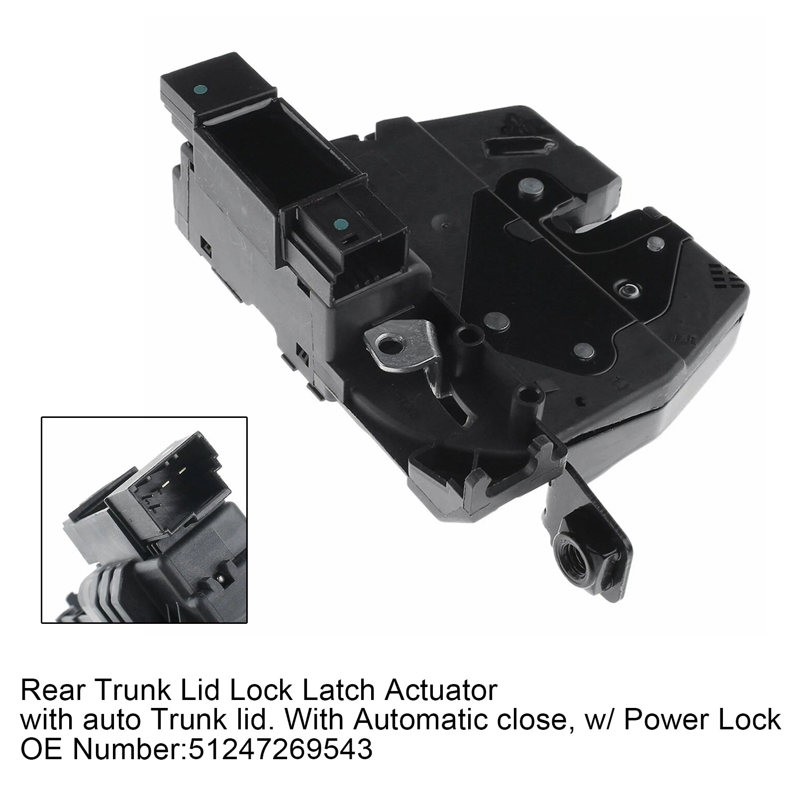 2011/07-2019/06 BMW 3 Series Touring F31 Alle motoren Estate Kofferbakdeksel Slot Klinkactuator 51247269543