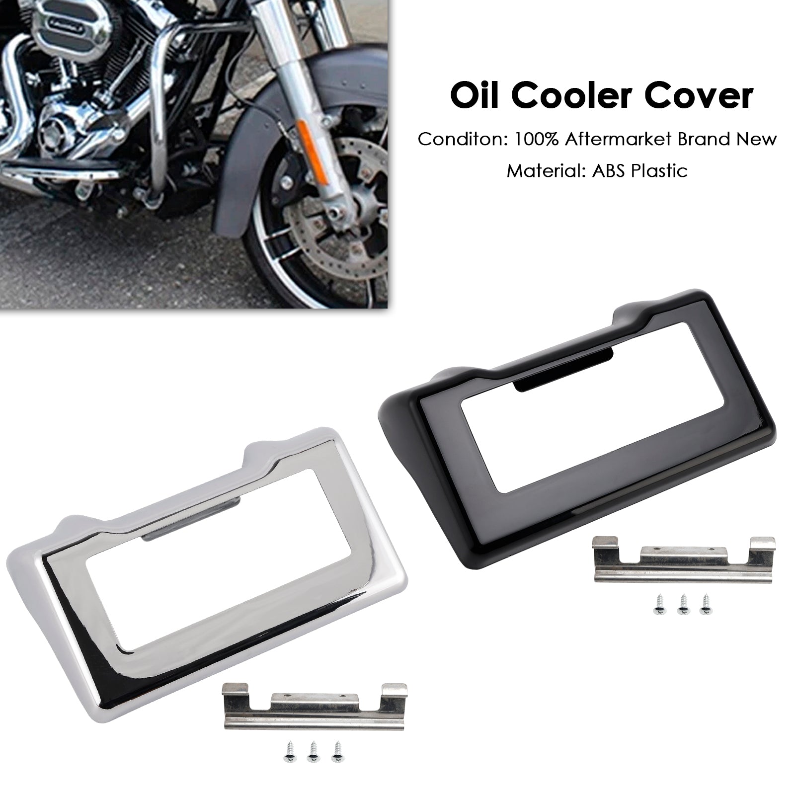Oil Cooler Cover Fit For Touring Road King Street Glide 2011-2016