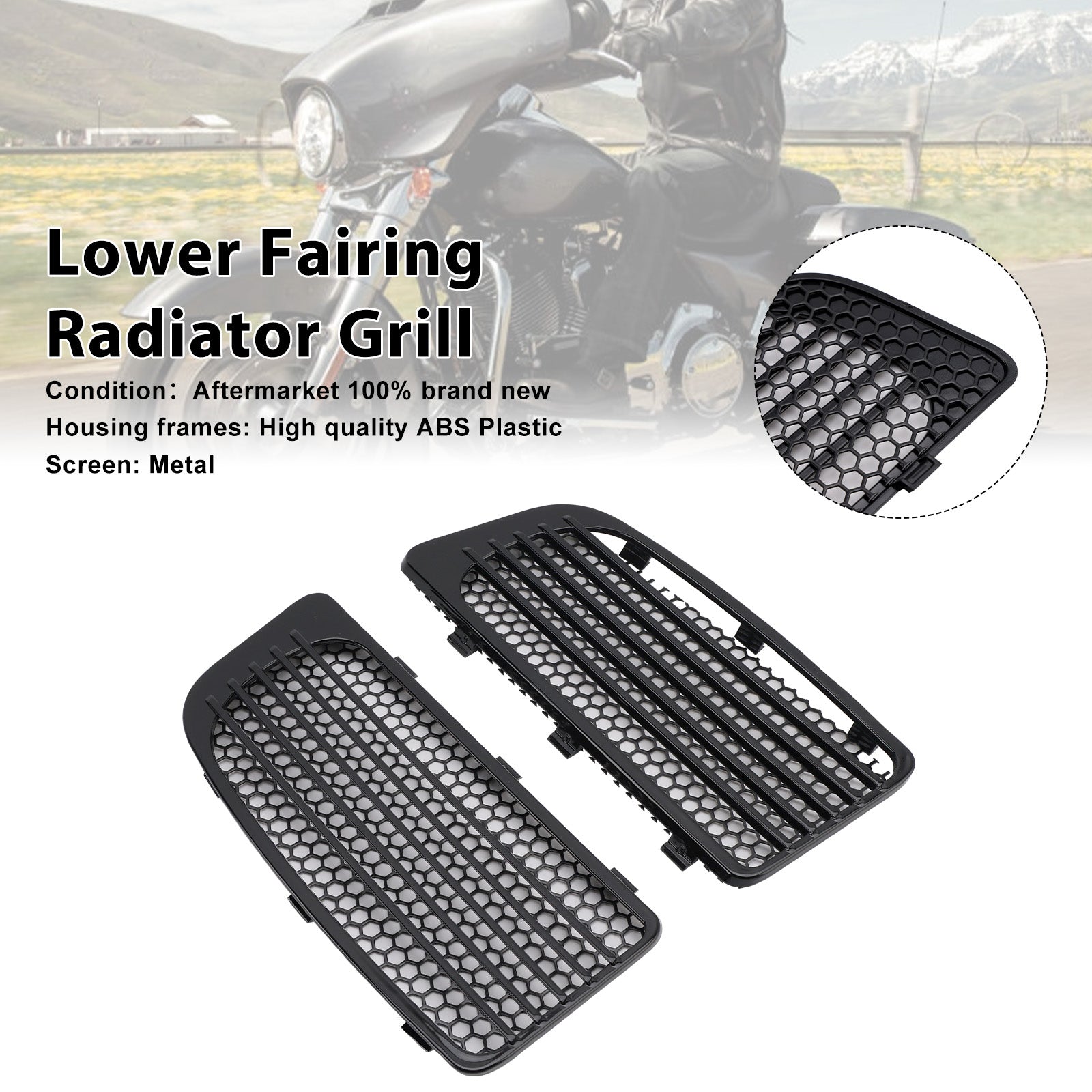 Lower Fairing Radiator Grill Fit For Road Glide King FLHR Special FLTRXS