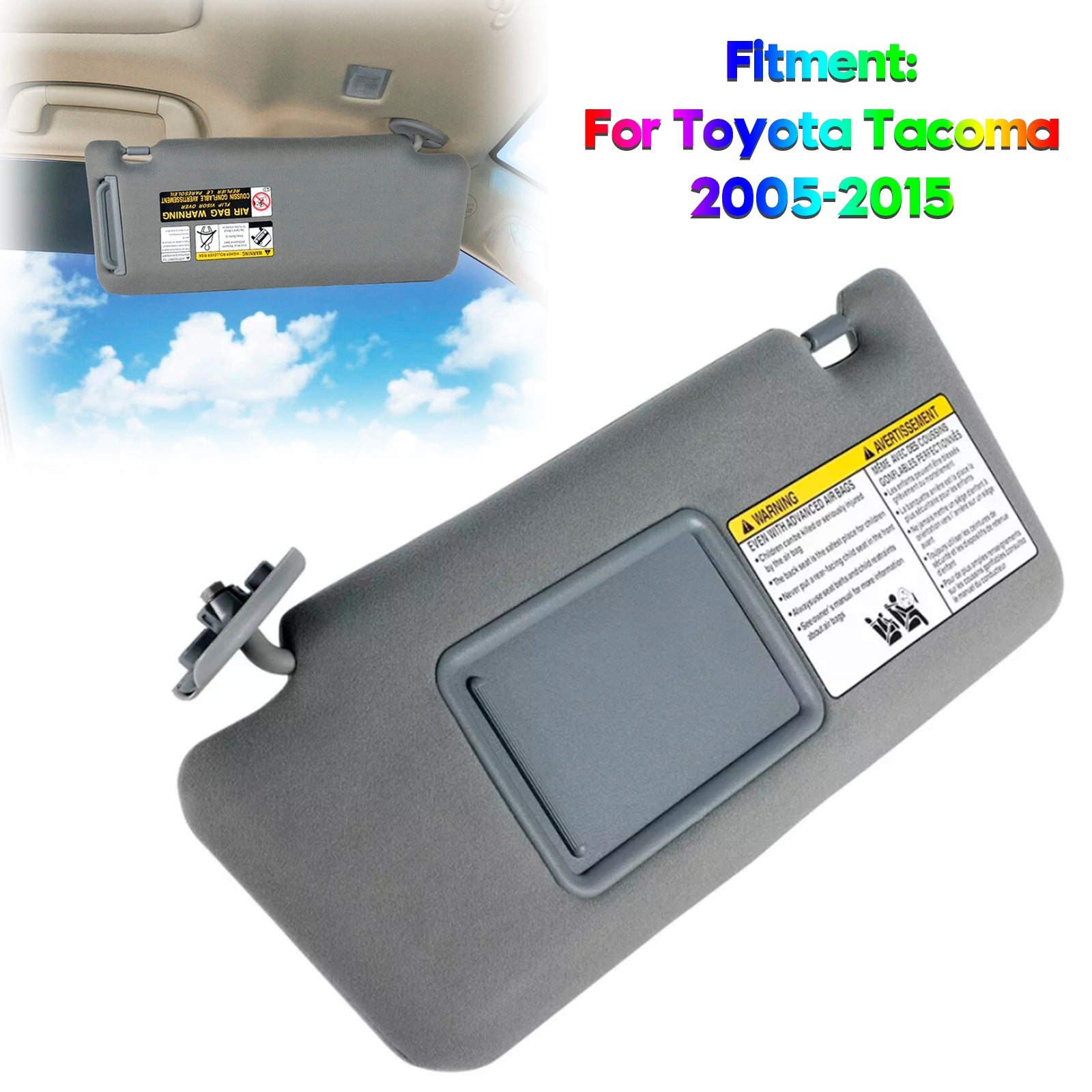 2005-2015 Toyota Tacoma Grå Vänster Solskydd 74320-04181-B1