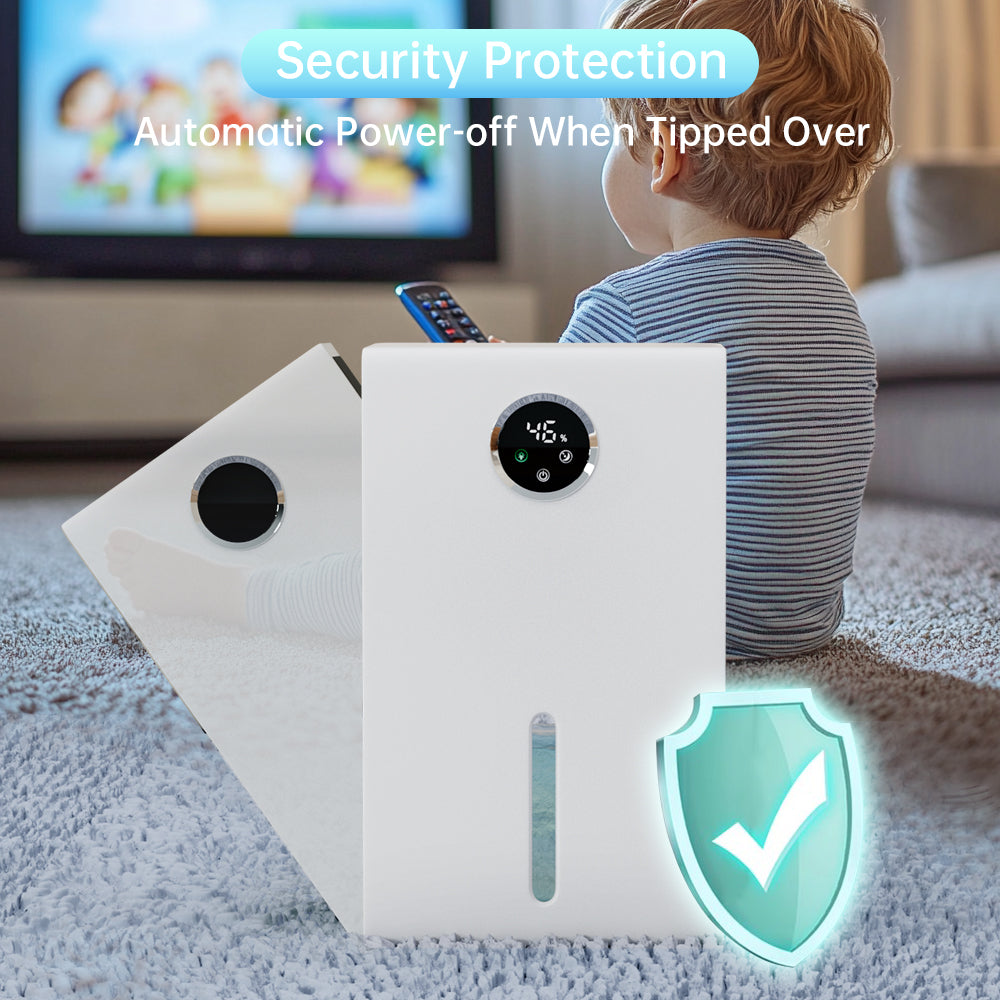 Deshumidificador silencioso de 120 oz & Purificador de aire para 1000 sq.ft Hogar