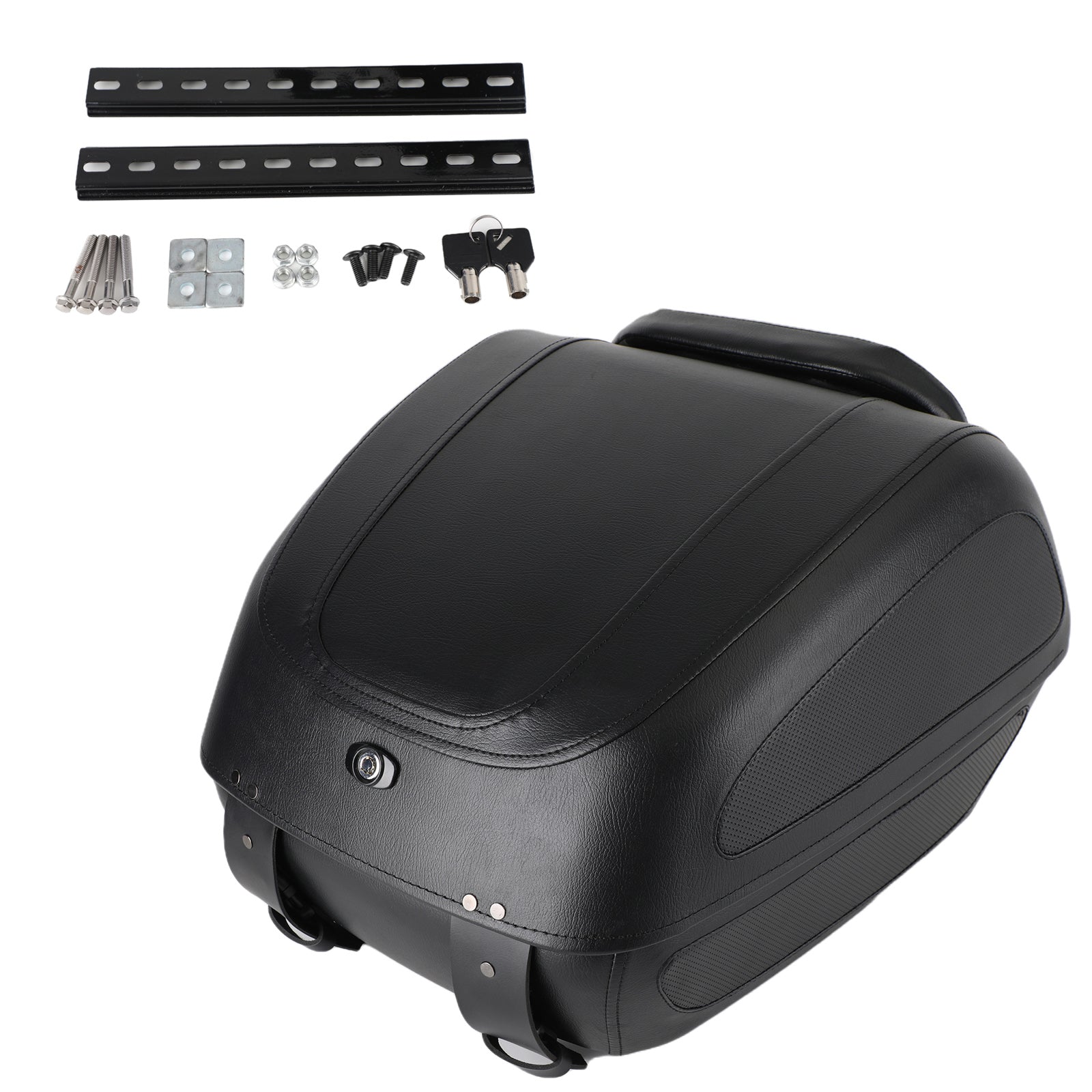 Motorbox Motorfiets/fietsbagage/helm -achteropslag met plaat en toetsen