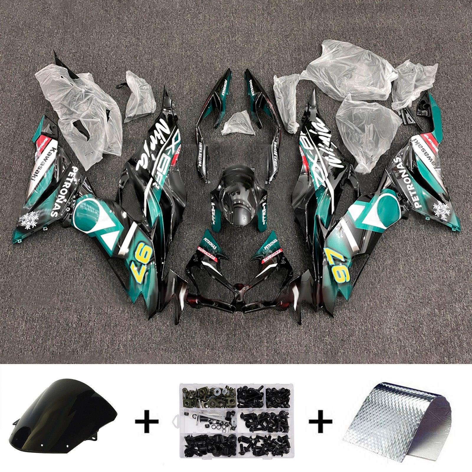 Injection Fairing Kit Bodywork Plastic ABS fit For Kawasaki ZX6R 2019-2023