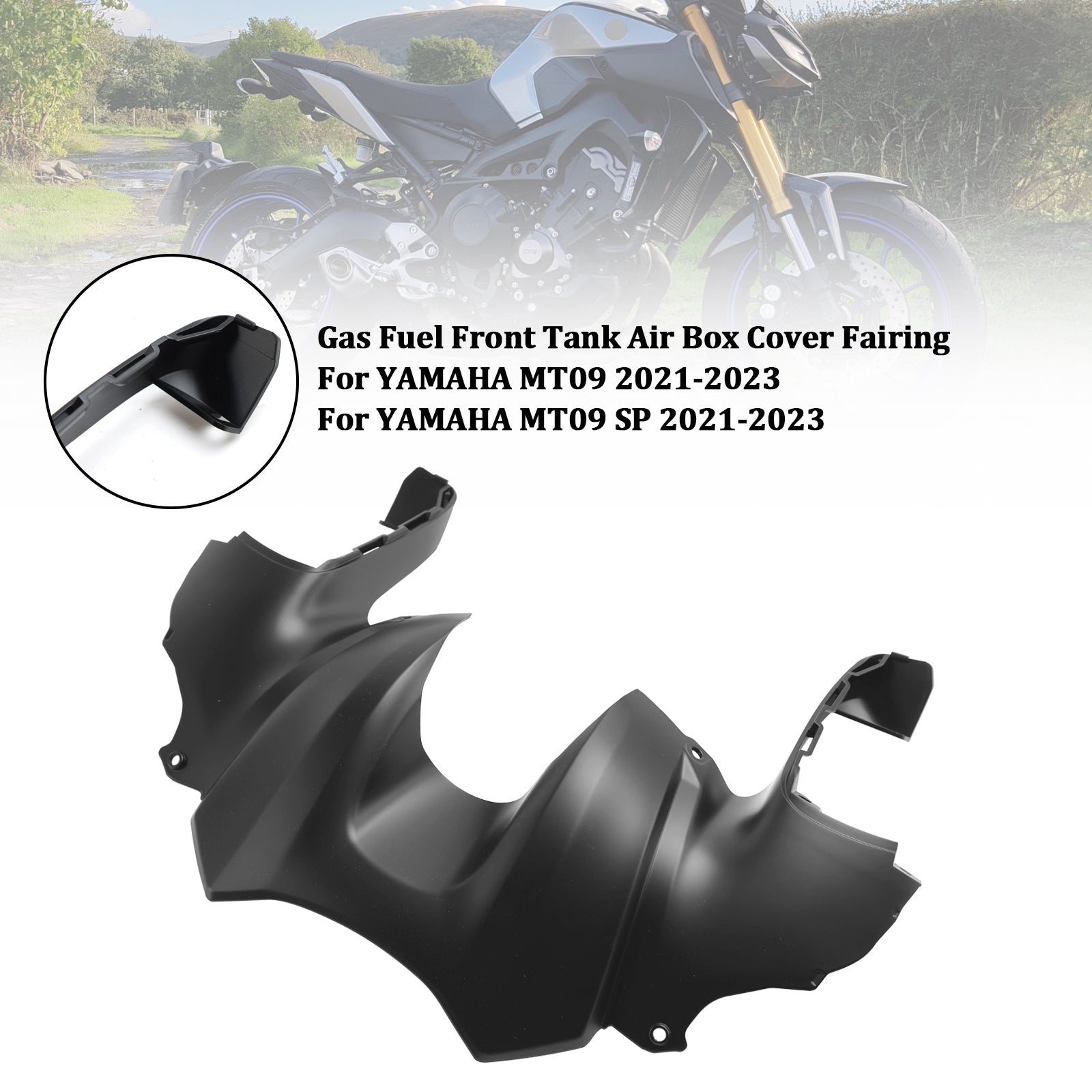 2021-2023 YAMAHA MT-09 MT09 SP Carénage du couvercle de la boîte à air du réservoir avant