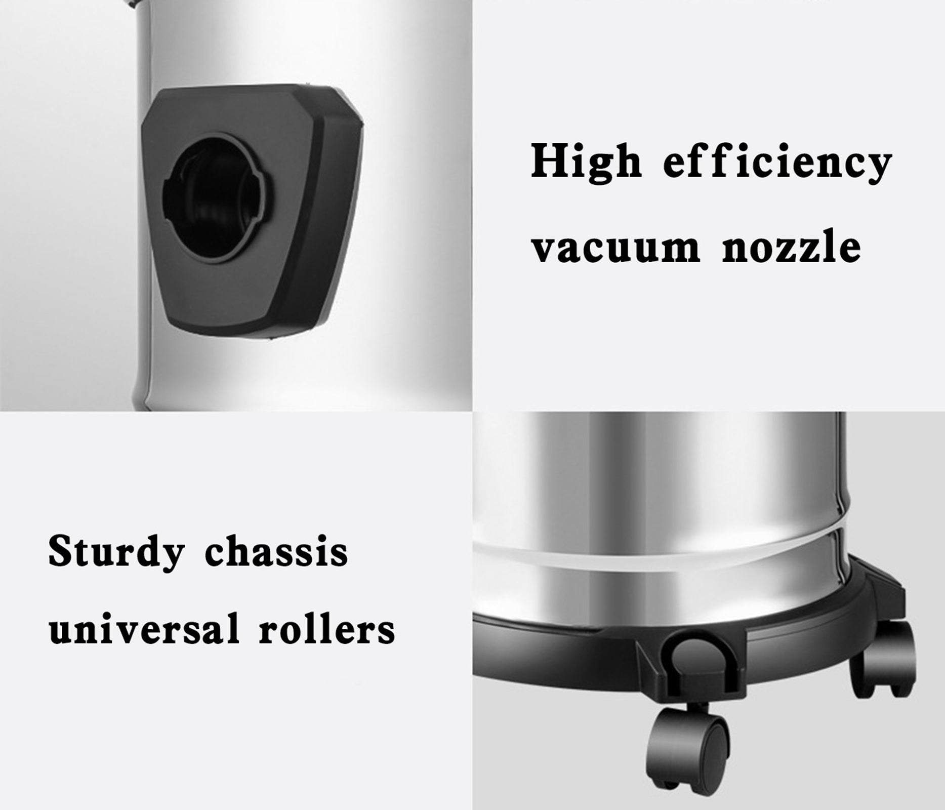 5 gallon stål rustfritt våt/tørrbeholder vac shop støvsuger 1800w