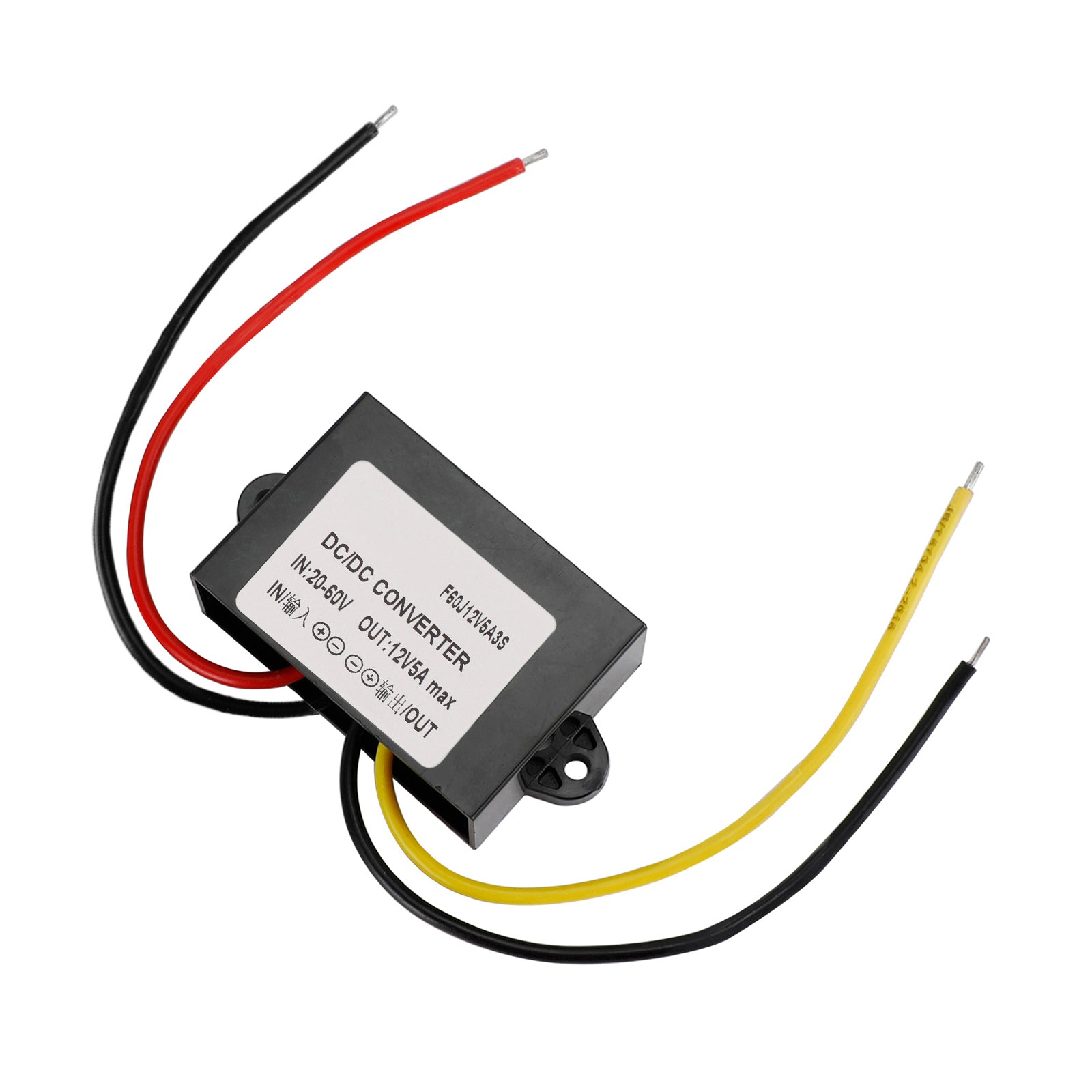 Waterproof DC-DC Converter 20-60V Step Down to 12V Power Supply Module 5A