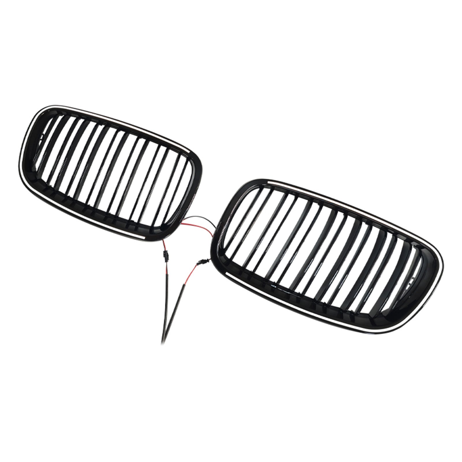 Gloss Black Front Bumper Kidney Grill Grille Fit BMW X5 E70 X6 E71 2007-2013
