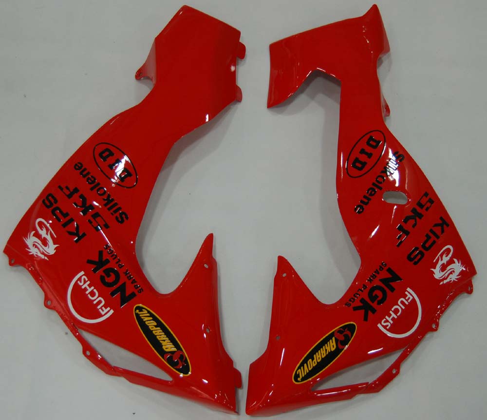 2006-2007 Kawasaki ZX 10r Red Black Racing Fairings générique
