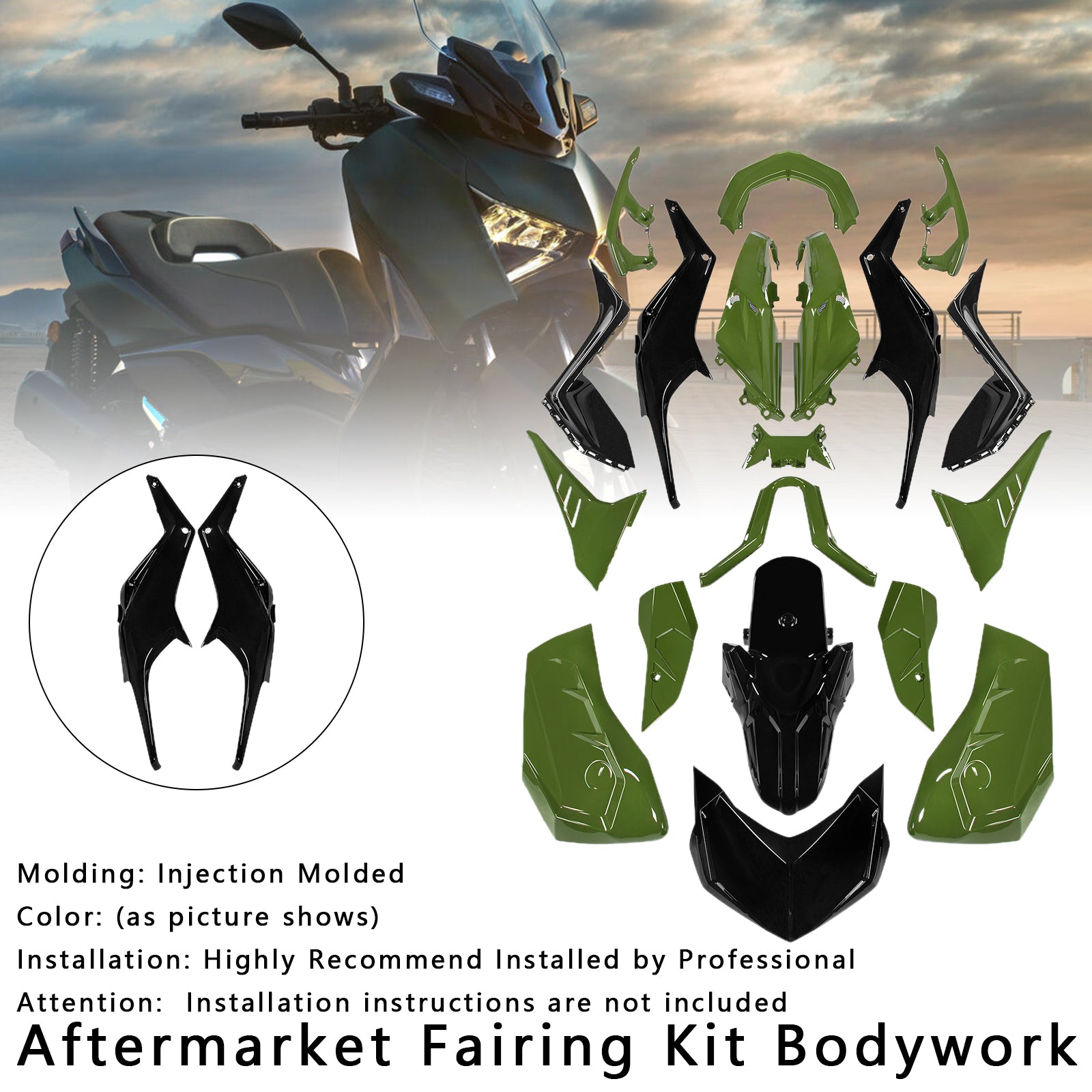 2023-2024 Yamaha X-Max 300 Xmax Injection Bodywork Fairring Kit