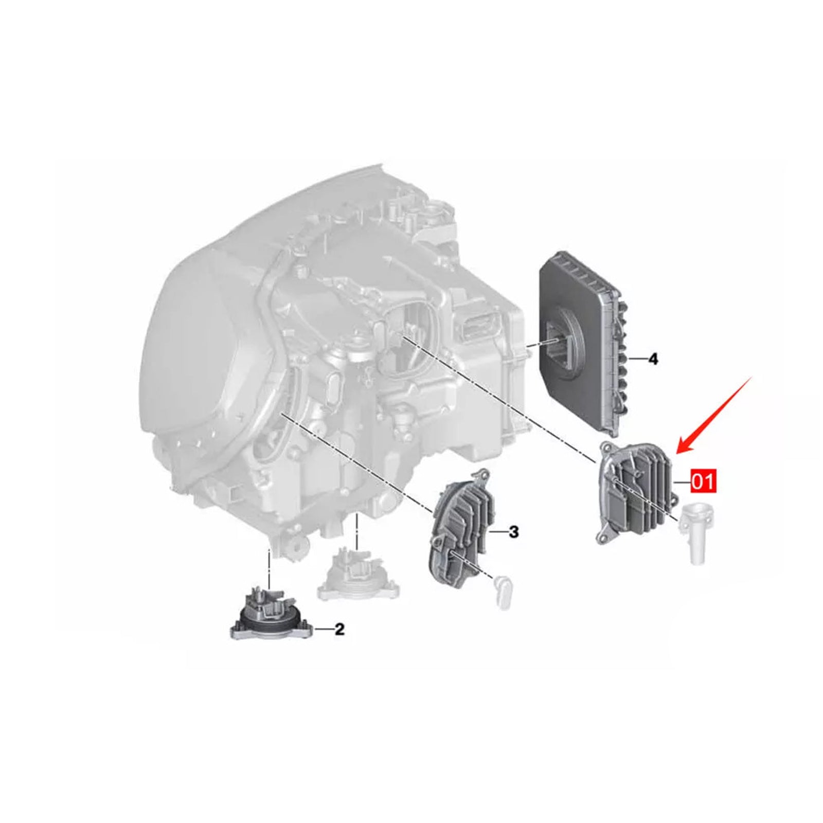 2018-2021 BMW G01 X3 G02 X4 F97 X3M F98 X4M Vľavo+pravý DRL LED modul biely 63117466107 63117466108
