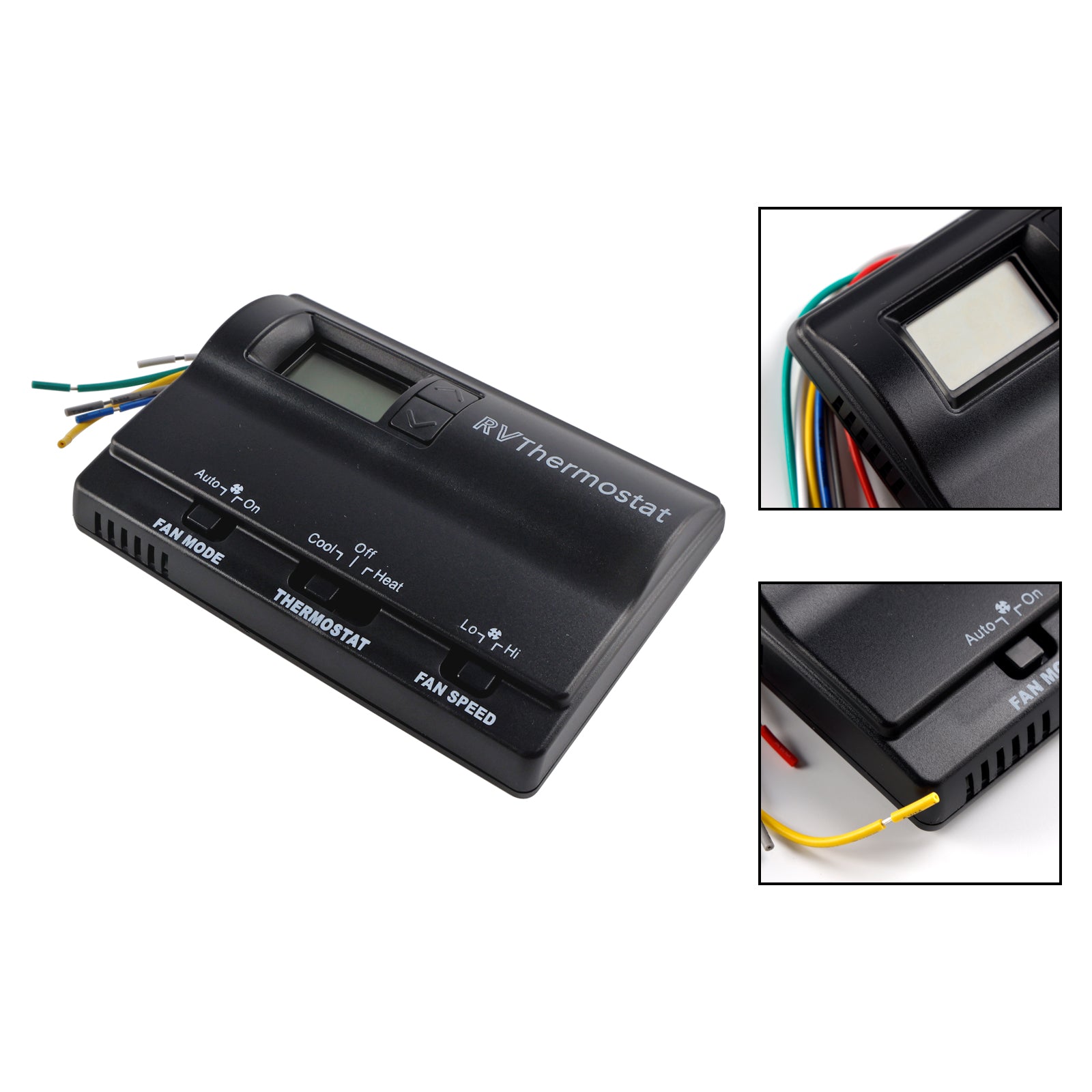 Heat/Cool Digital Thermostat Replacement Compatible with Coleman 83303362 Black