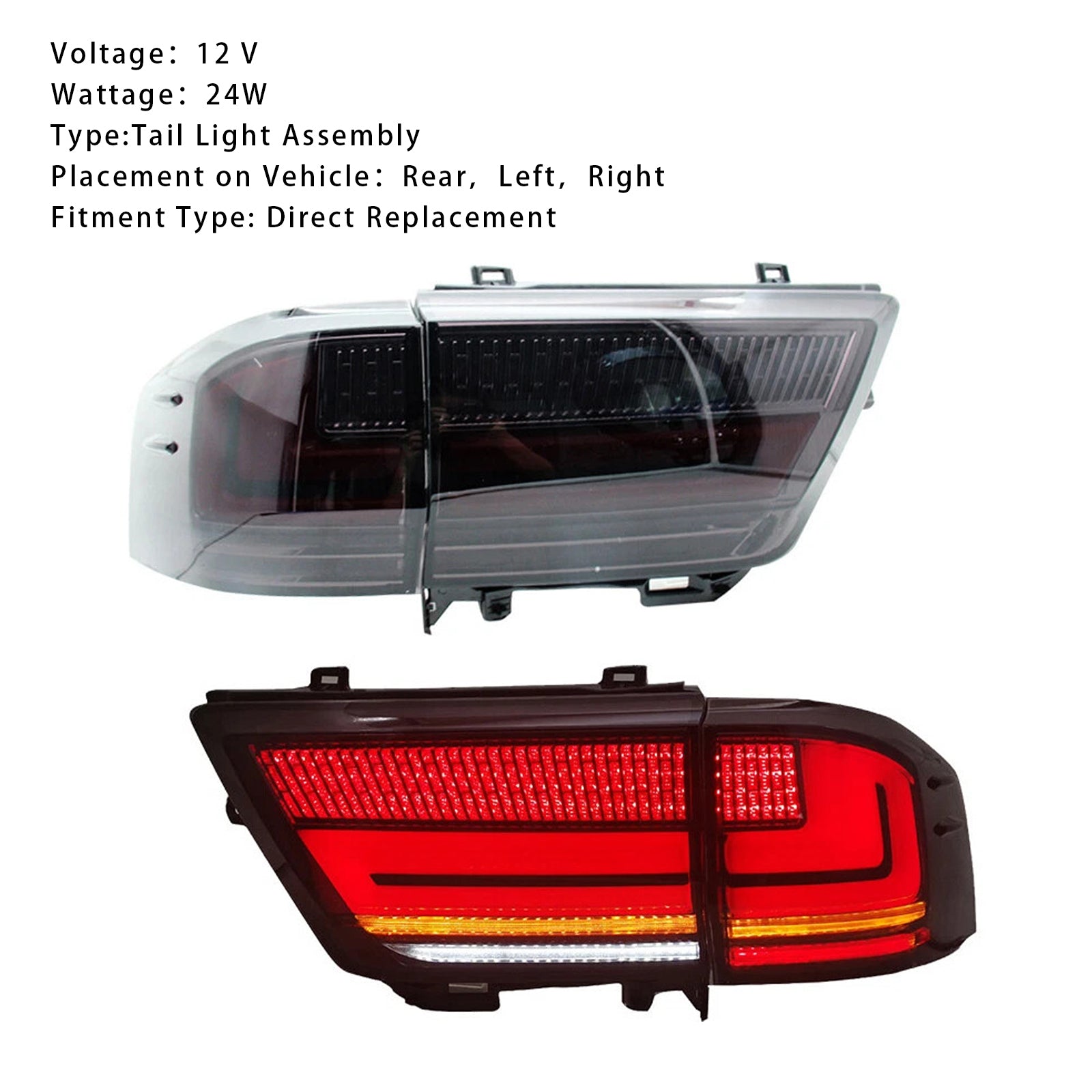 2021-2023 Toyota Land Cruiser LC300 Left+Zostava pravého LED chvosta