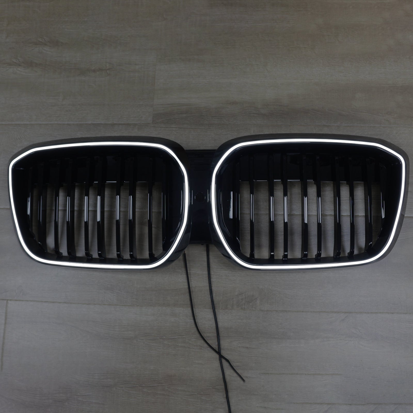 2022-2024 BMW IX3 G08 LCI Parrilla frontal tipo riñón negra con doble listón