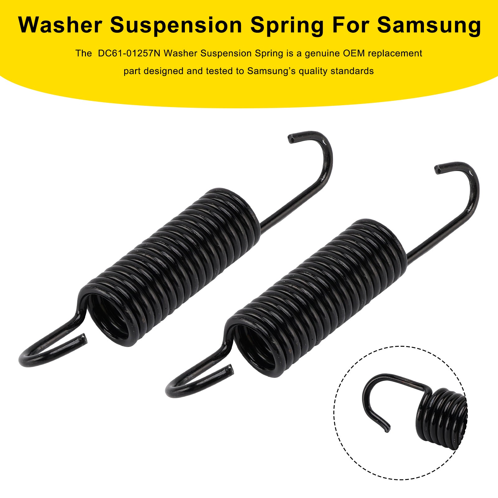 2PC DC61-01257N Washer Suspension Spring For Samsung Replaces 592-49396 592-49474