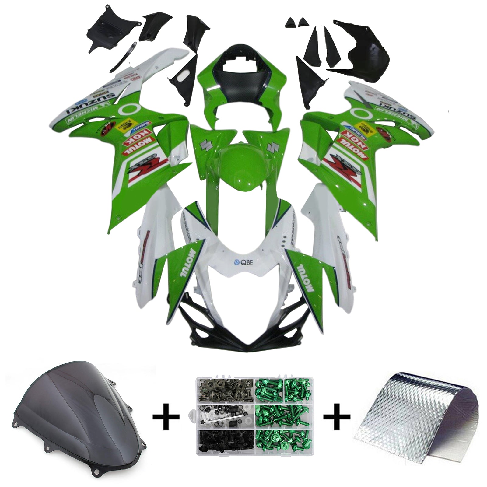 2011-2024 Suzuki GSXR 600/750 K11 Amotopart Injeksjon Fairing Kit karosseri plast ABS #101