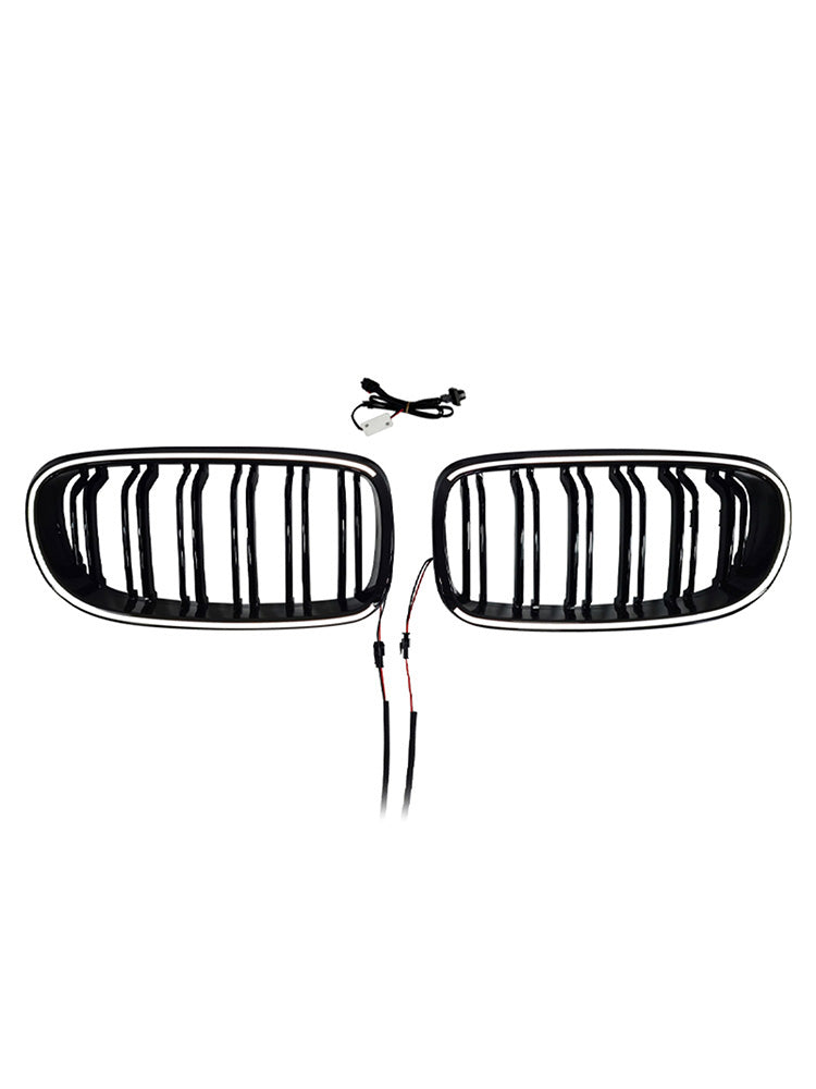 Double Rib Front Kidney Grill Grille Fit BMW 3 Series E90/E91 2009-2011 LCI
